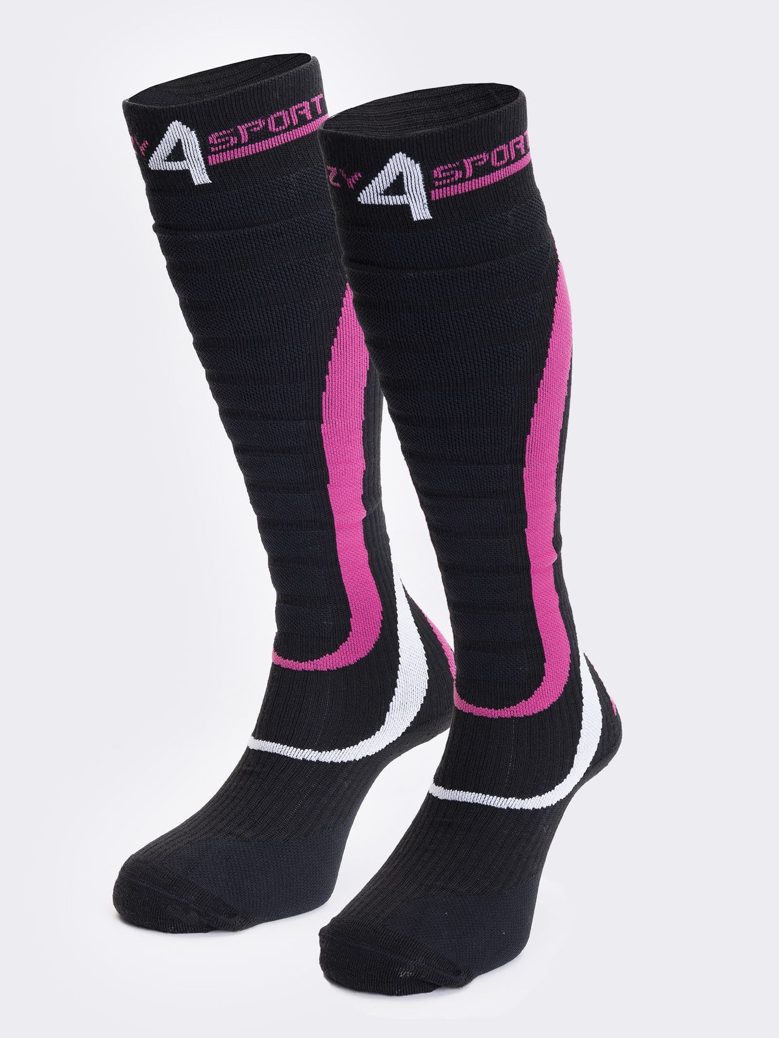 Calcetines Técnicos de Esquí Premium - Calcetines Deportivos Térmicos con Protección 3d - Rosa