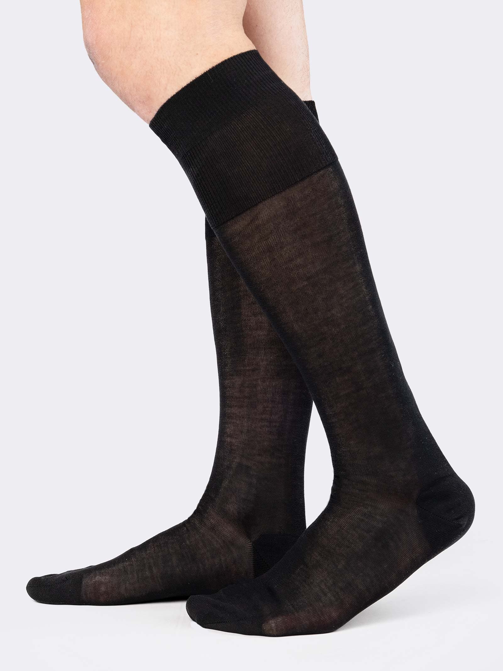 Chaussettes Longues Homme en Coton fil d'Écosse - 6 Paires - Élégantes et Respirantes - Image 1
