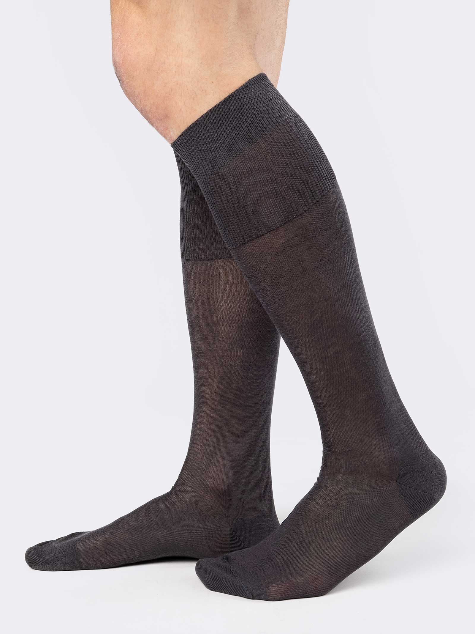 Herren Lange Socken aus Baumwolle Schottisches Garn - 6 Paar - Elegant und Atmungsaktiv