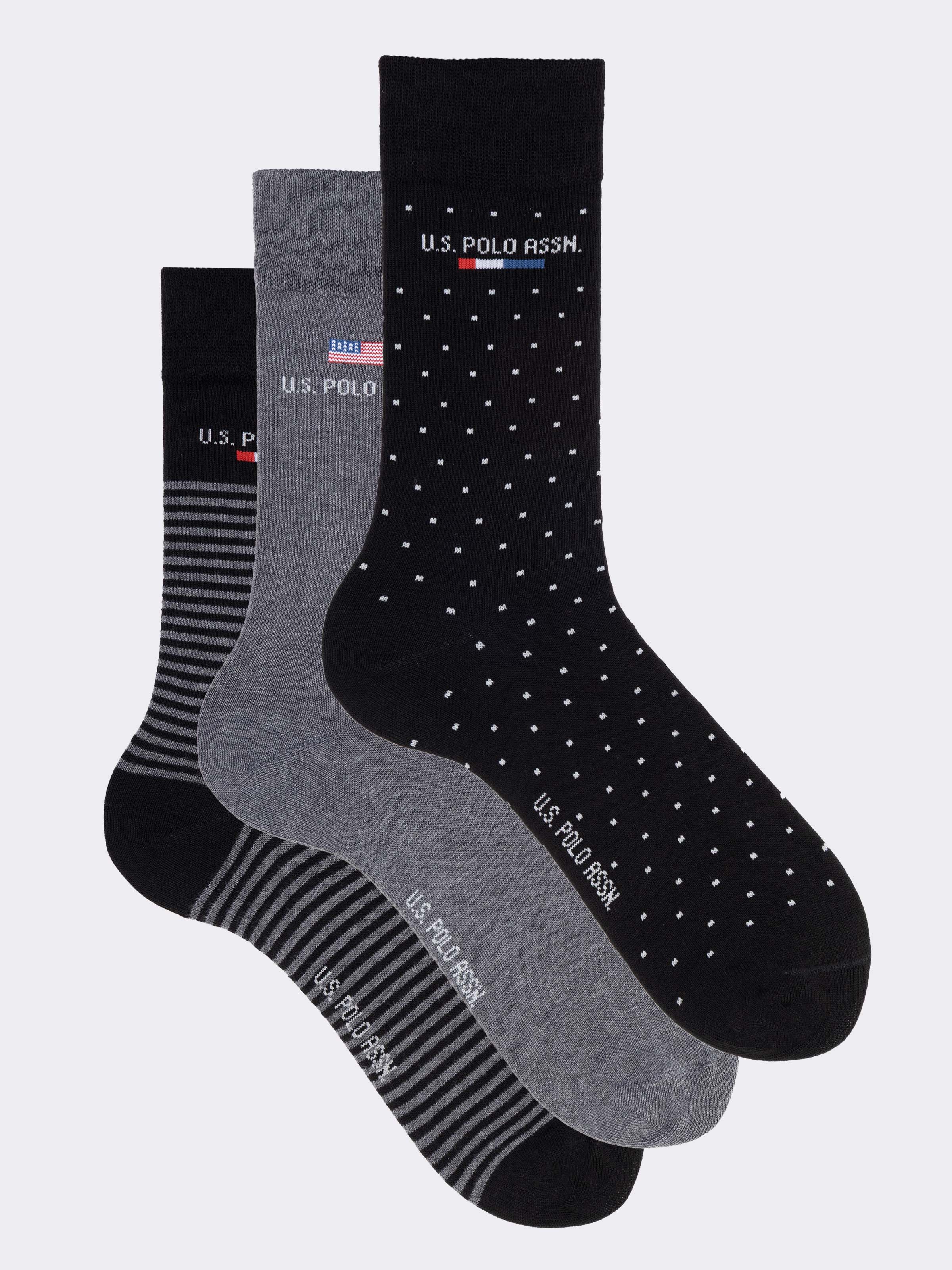 U.S. POLO ASSN. Men's Short Patterned Socks - Gift box 3 Pairs - Image 1