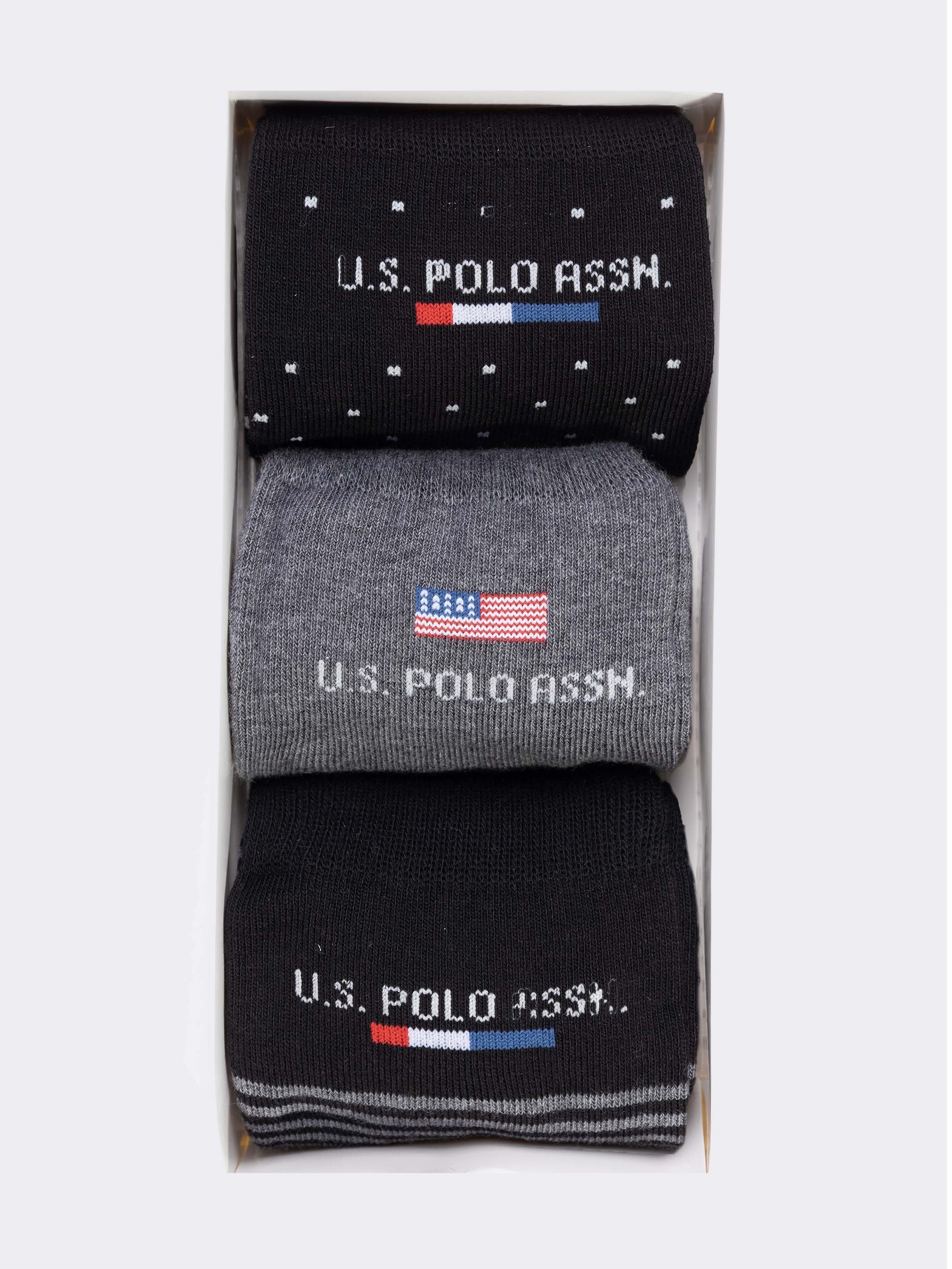 U.S. POLO ASSN. Men's Short Patterned Socks - Gift box 3 Pairs - Image 3