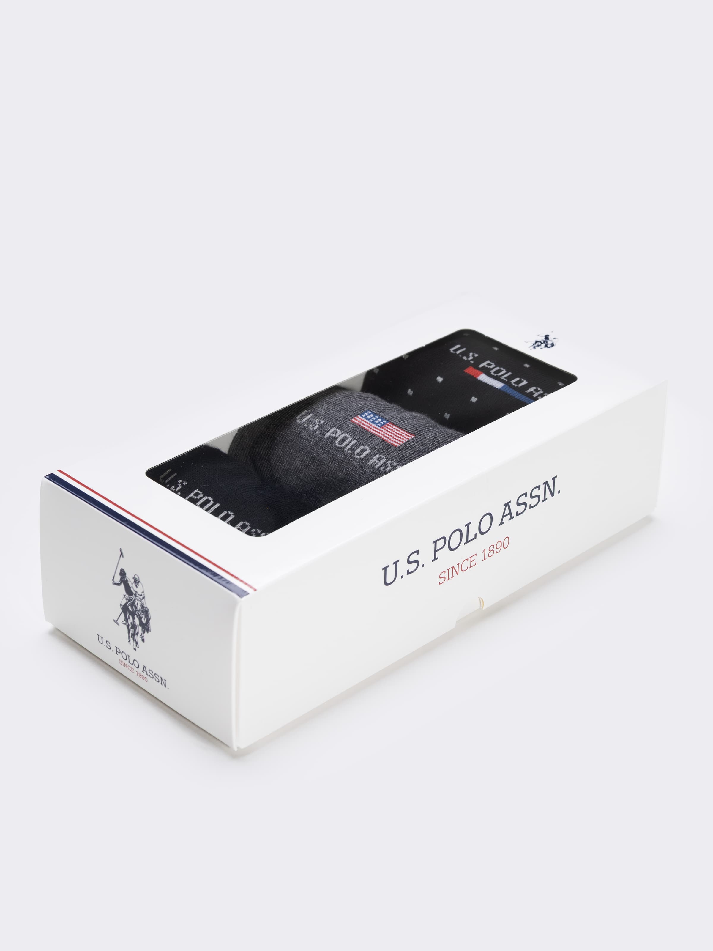 U.S. POLO ASSN. Men's Short Patterned Socks - Gift box 3 Pairs - Image 4