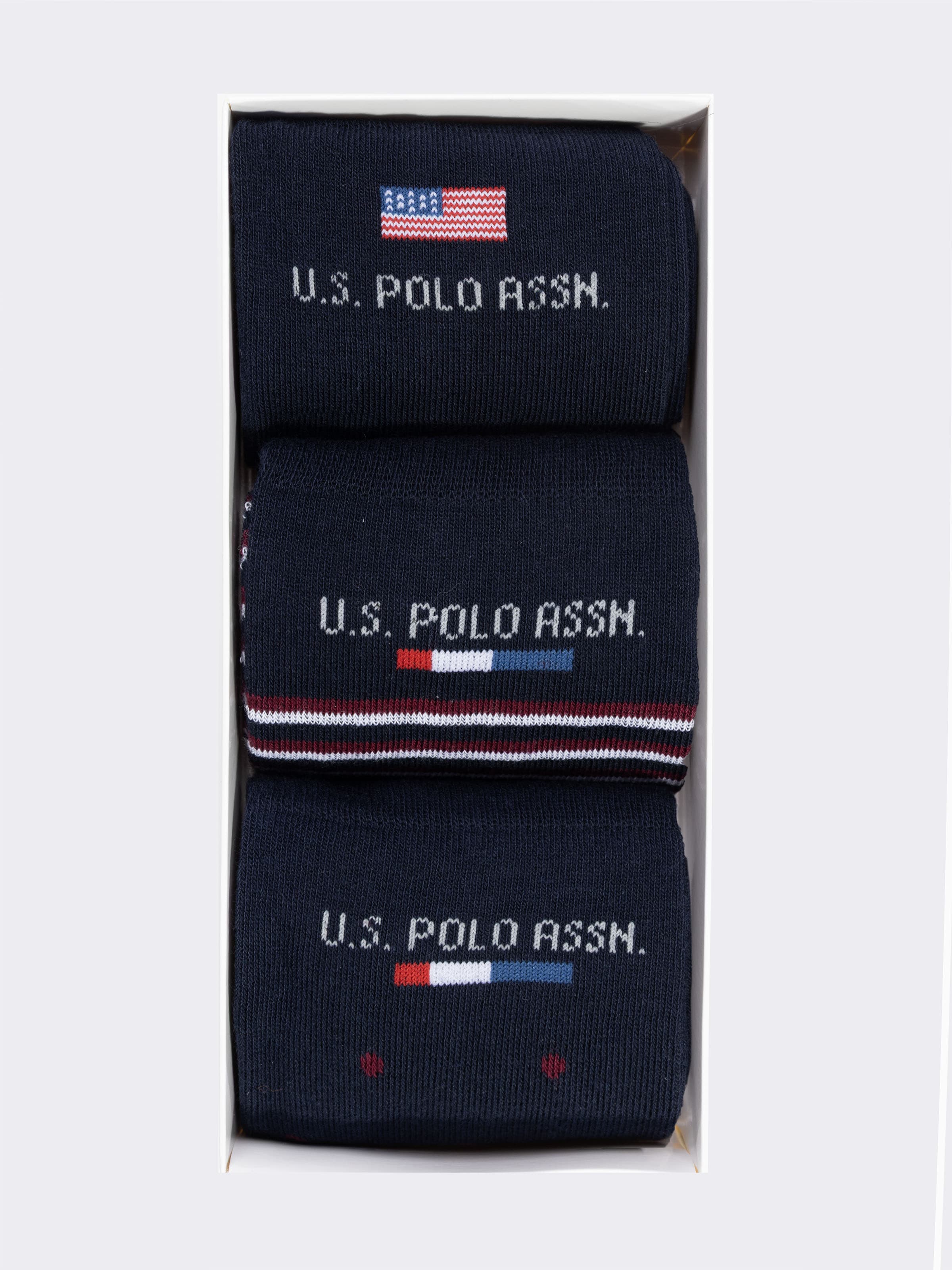 Herrensocken U.S. POLO ASSN. Kurz Gemustert - 3er-Pack - Image 3