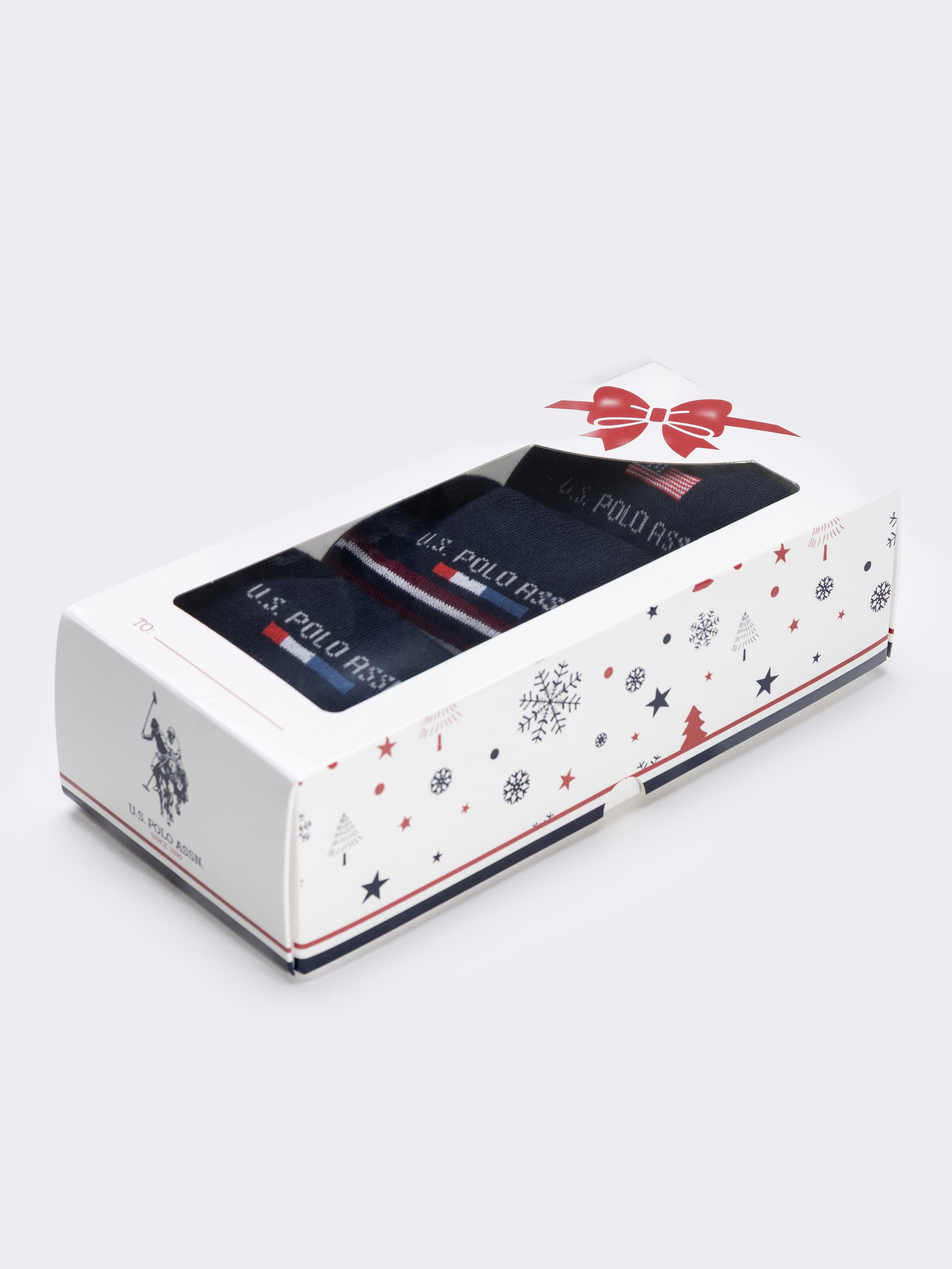 U.S. POLO ASSN. Men's Long Patterned Socks - 3 Pair box - Image 4