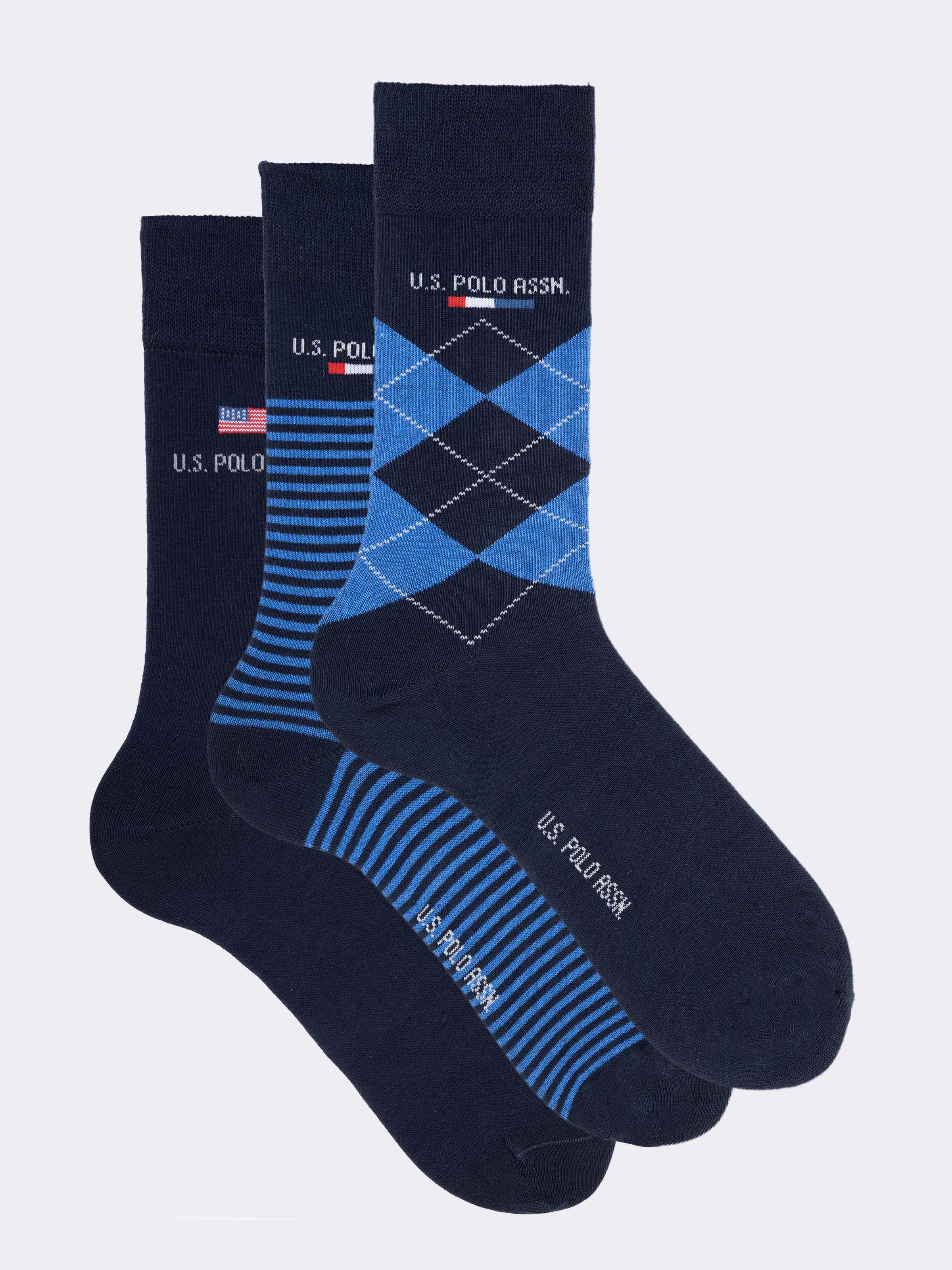 U.S. POLO ASSN. Herren Kurze Socken Gemustert - 3er box - Image 1