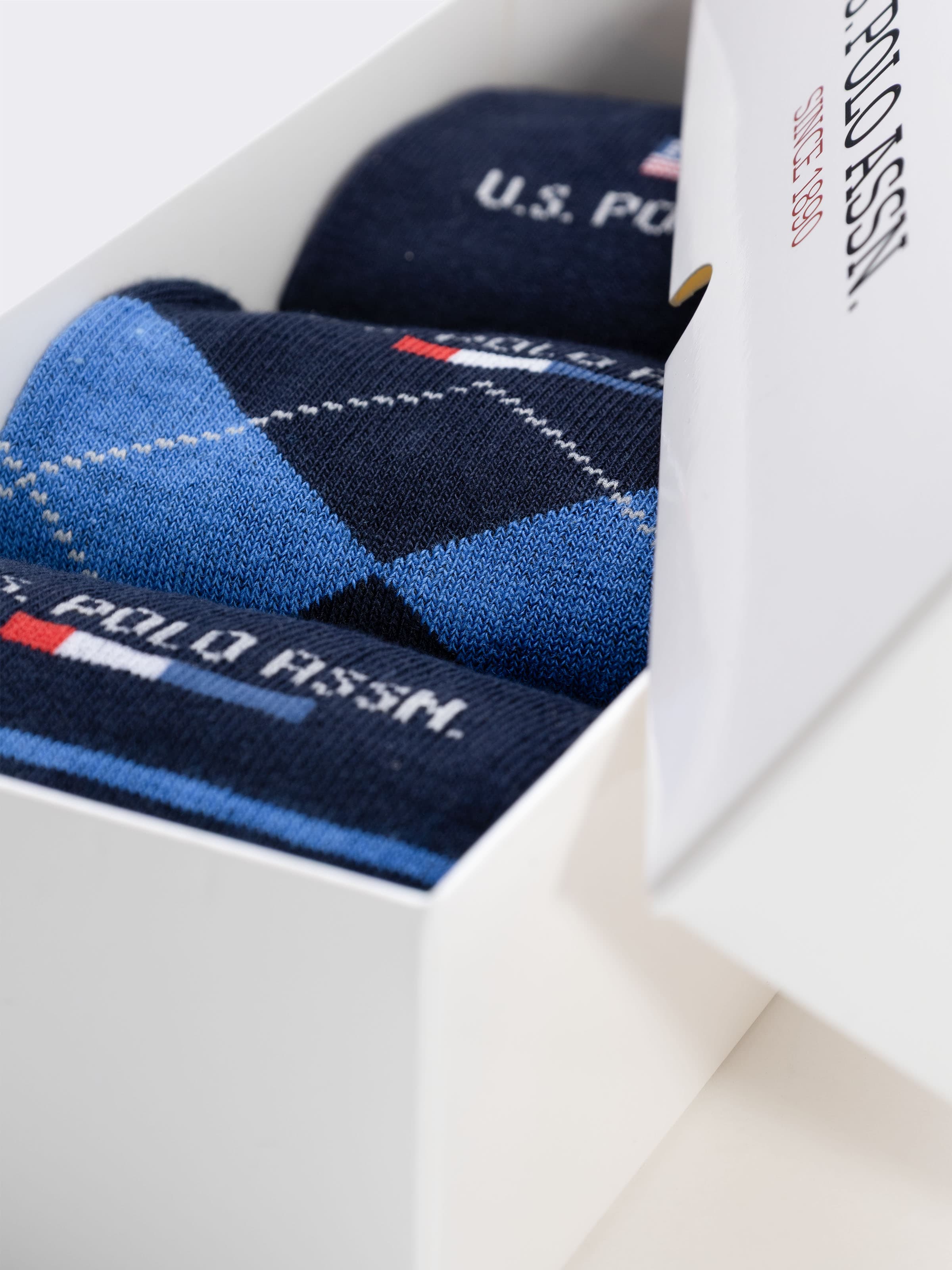 U.S. POLO ASSN. Herren Kurze Socken Gemustert - 3er box - Image 2