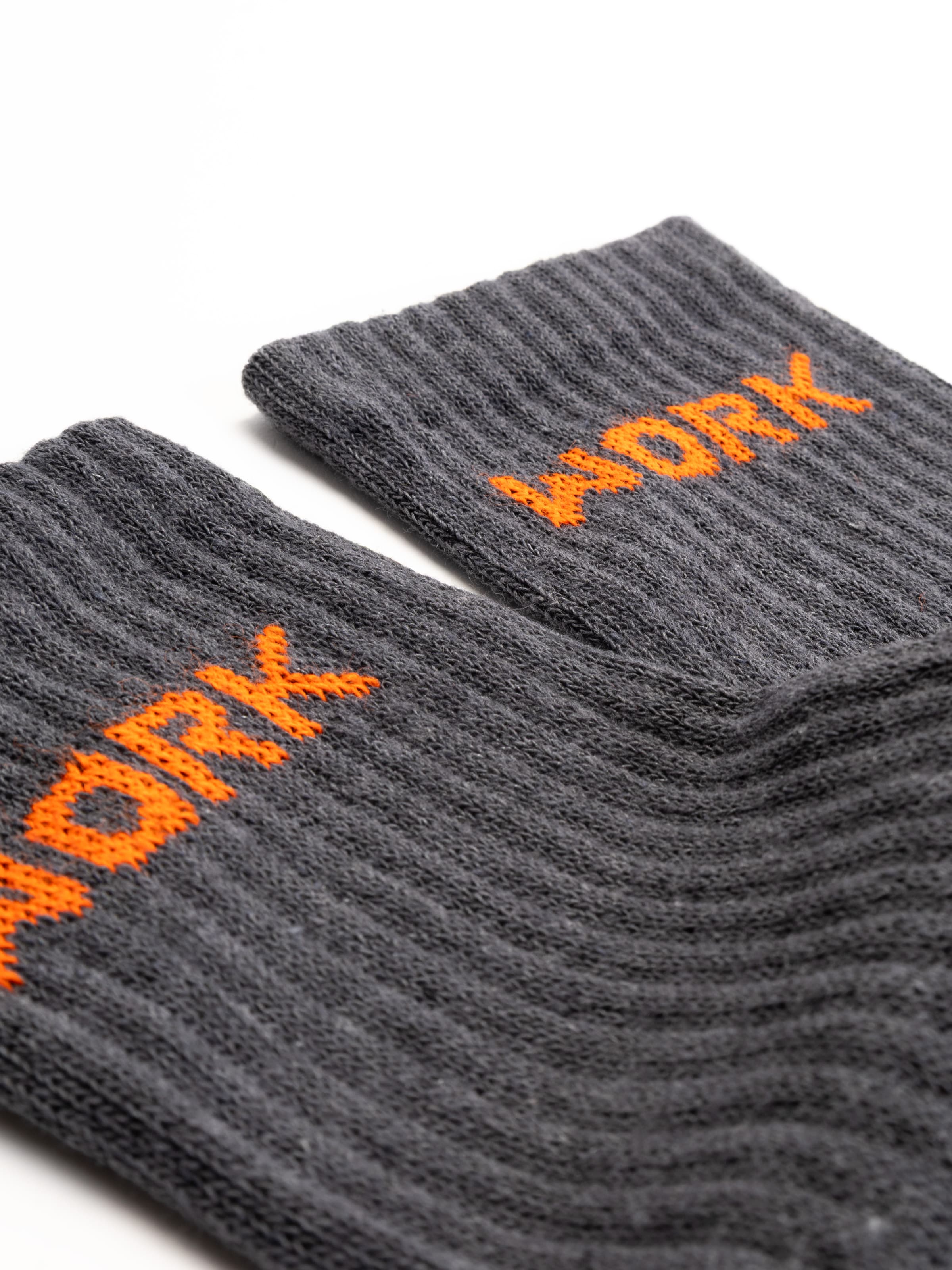 Men's Long Work Socks Reinforced Comfort – 3 Pairs - Image 3