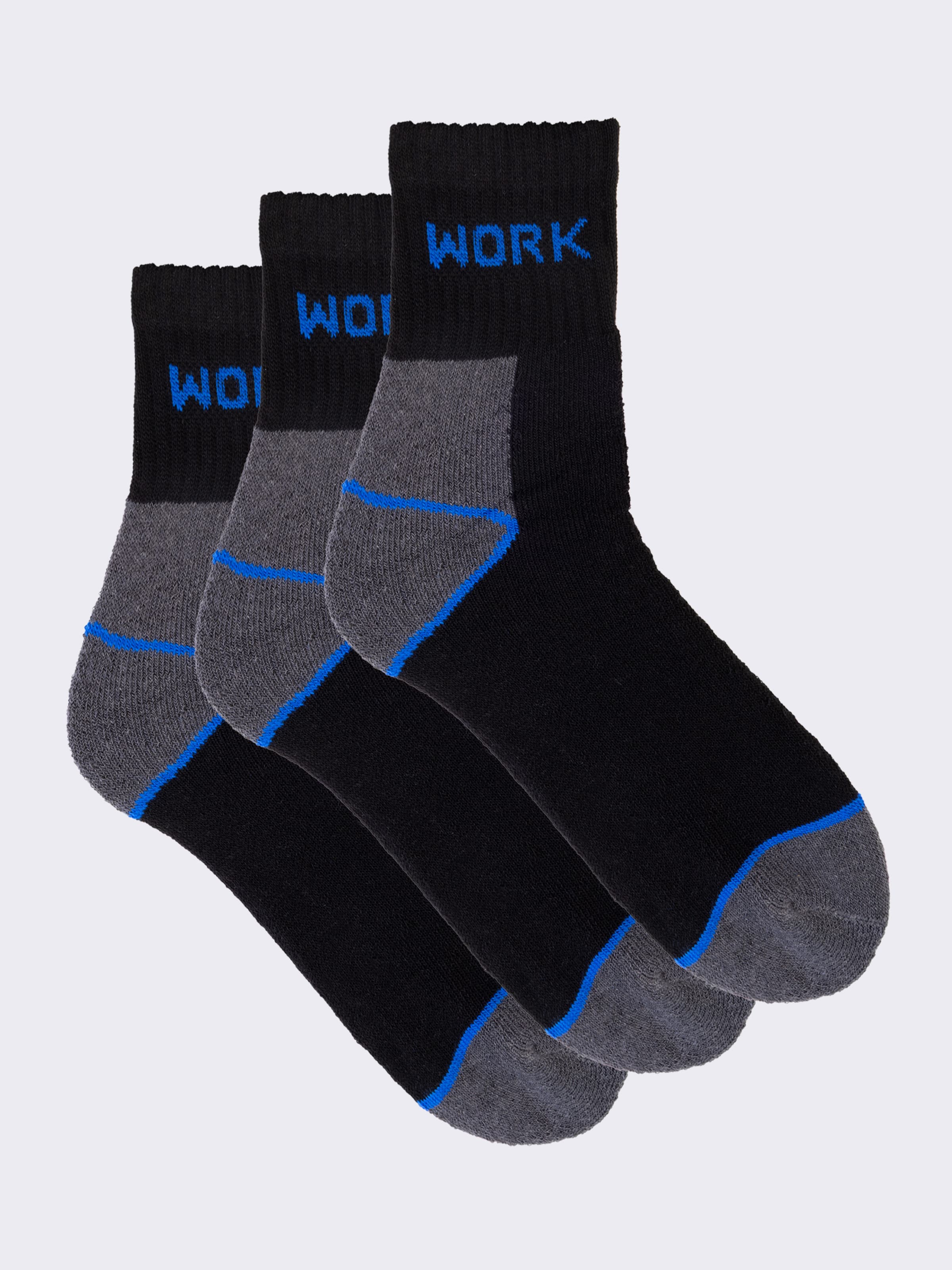 Reinforced Men's Work Ankle Socks – 3 Pack - Image 3