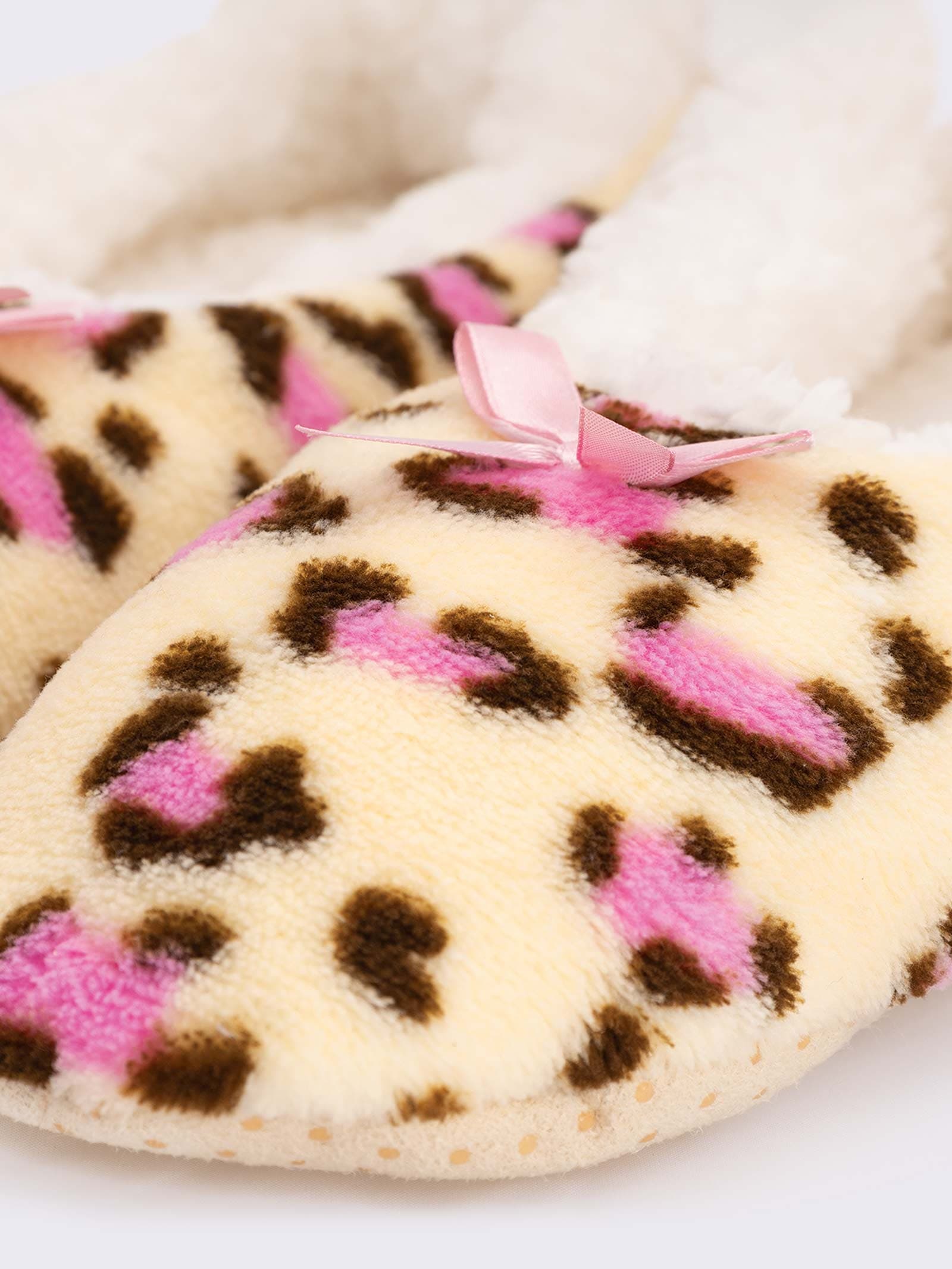 Women's Slipper Socks - Soft Home Socks with Decorative bow - Image 3