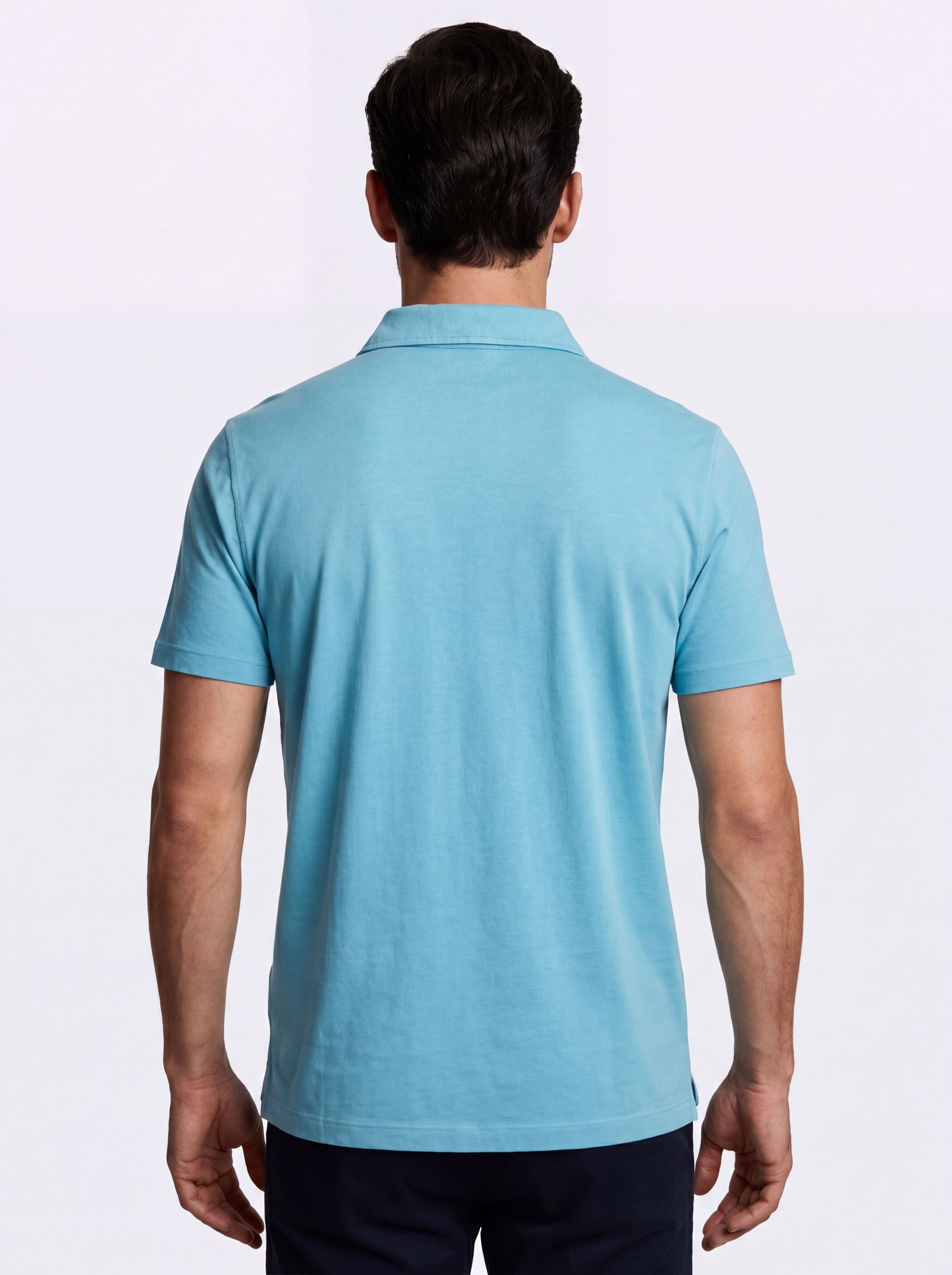 Men's Stretch Piqué Cotton Polo | 3 Buttons | Made in Italy - Image 2