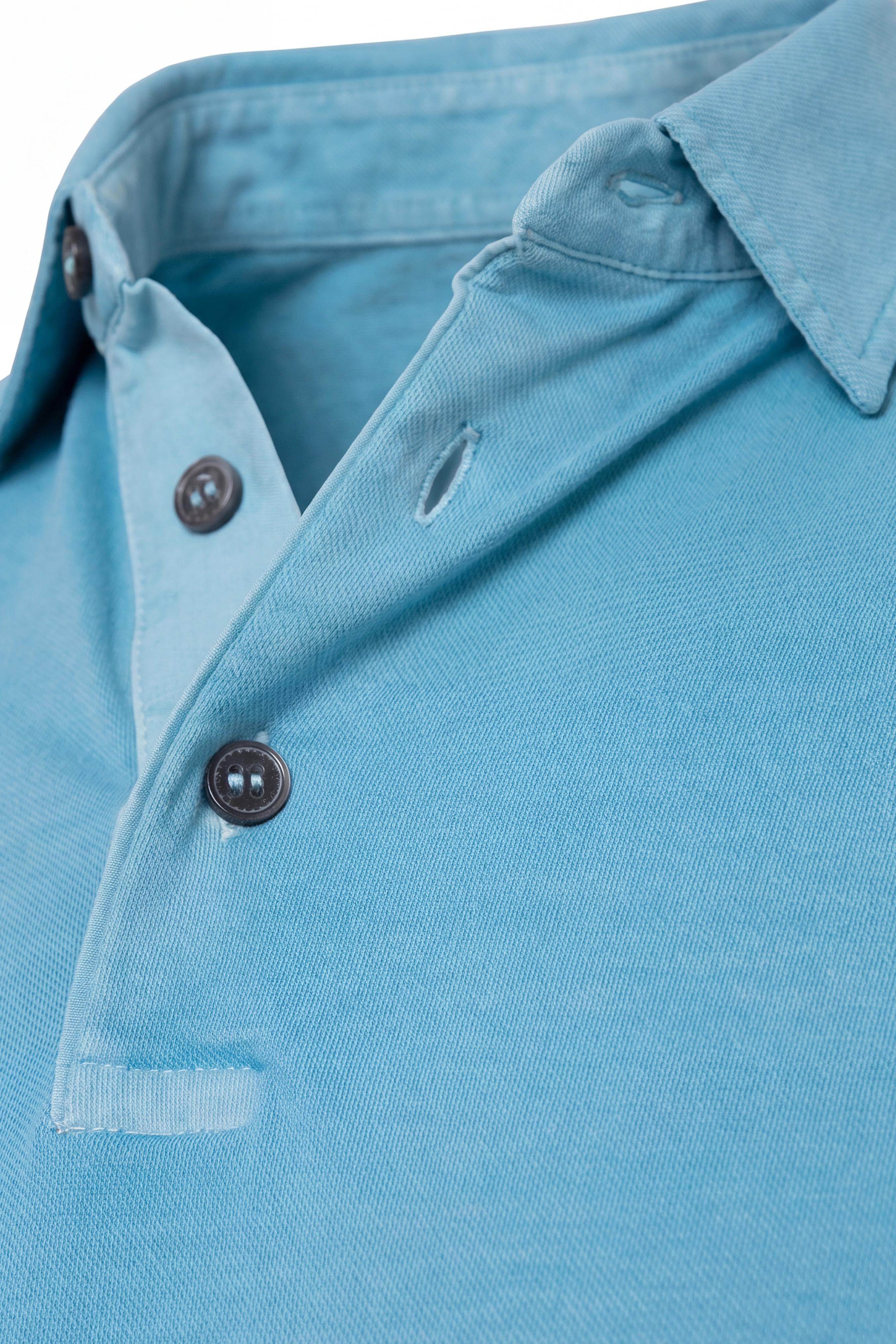 Men's Stretch Piqué Cotton Polo | 3 Buttons | Made in Italy - Image 5