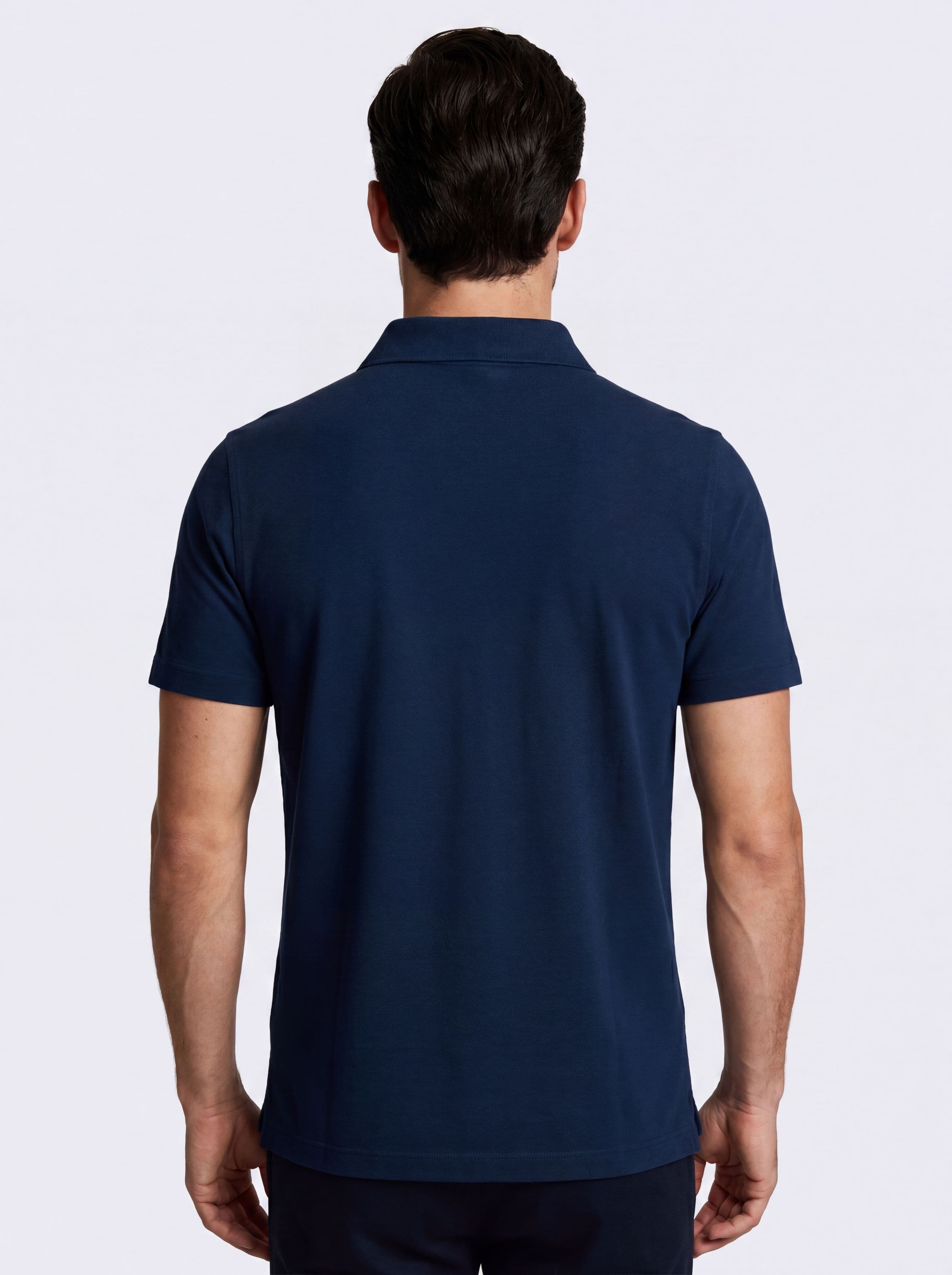 Herren Kurzarm-Poloshirt aus Baumwolle Made in Italy - Image 2