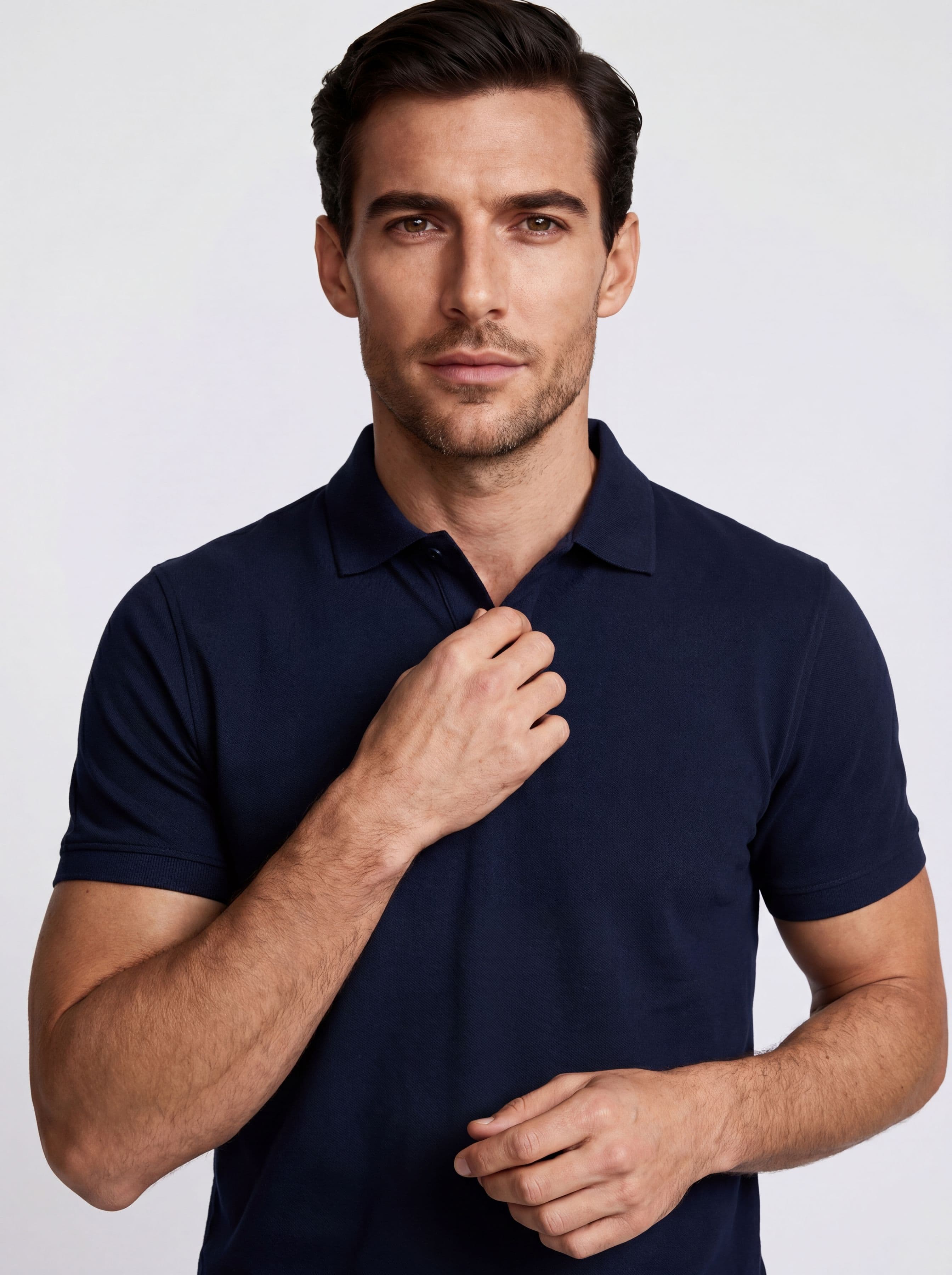 Herren Kurzarm-Poloshirt aus Baumwolle Made in Italy - Image 3