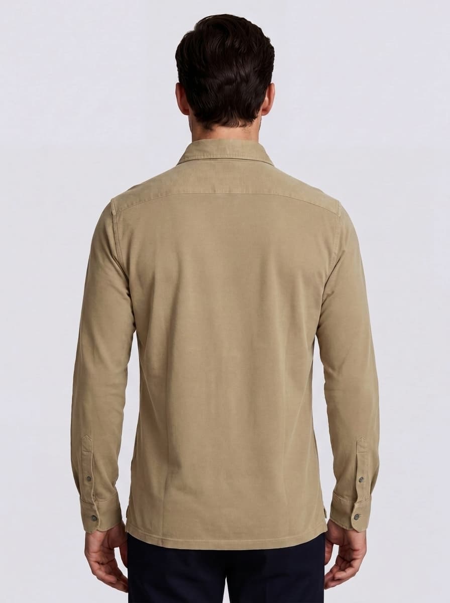 Polo Camisa de Manga Larga en Algodón 100%, Made in Italy - Image 2