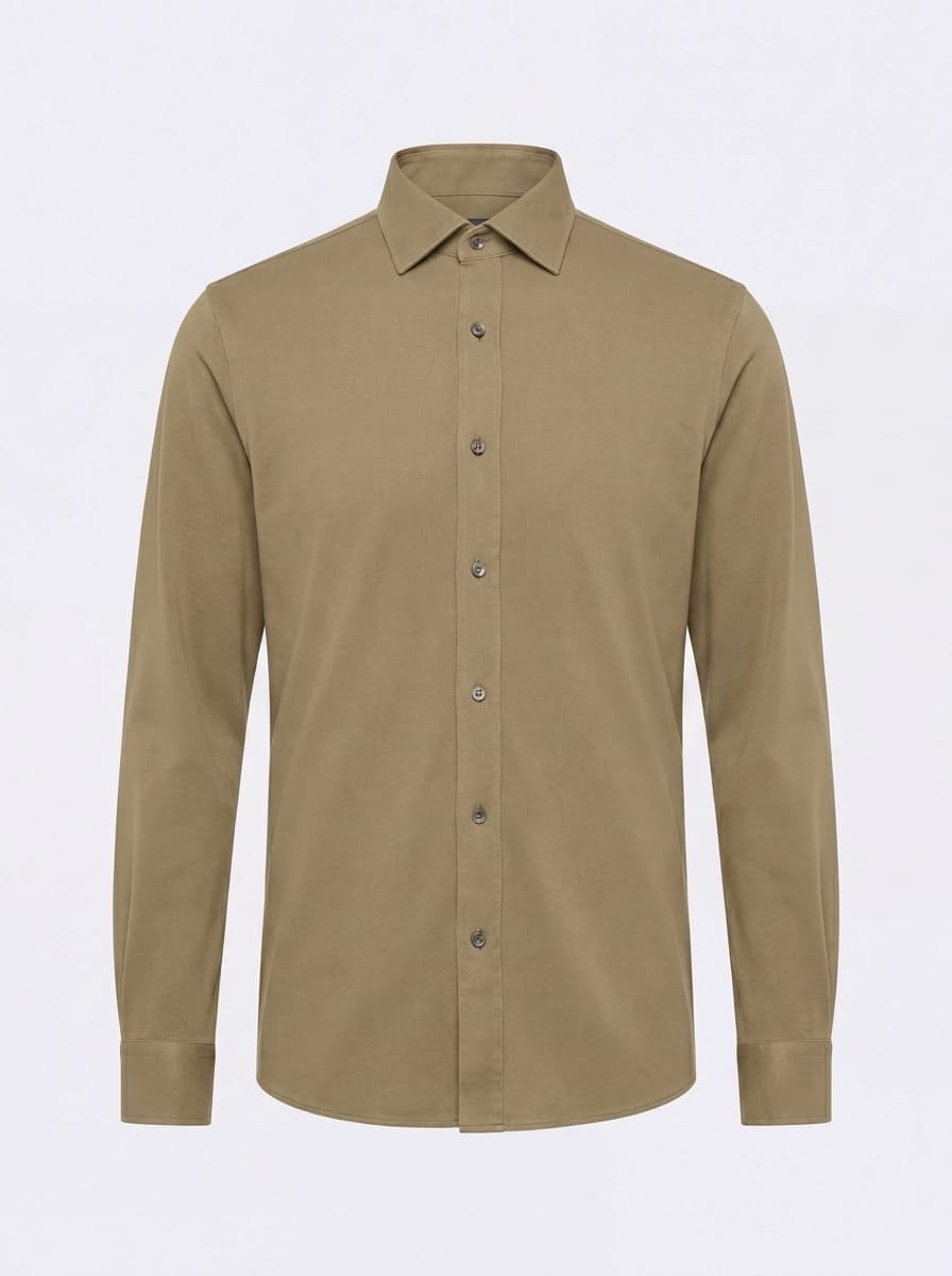 Polo Camisa de Manga Larga en Algodón 100%, Made in Italy - Image 4