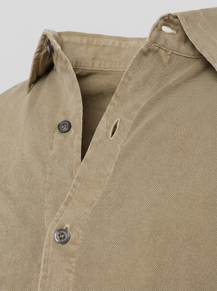 Polo Camisa de Manga Larga en Algodón 100%, Made in Italy - Image 5