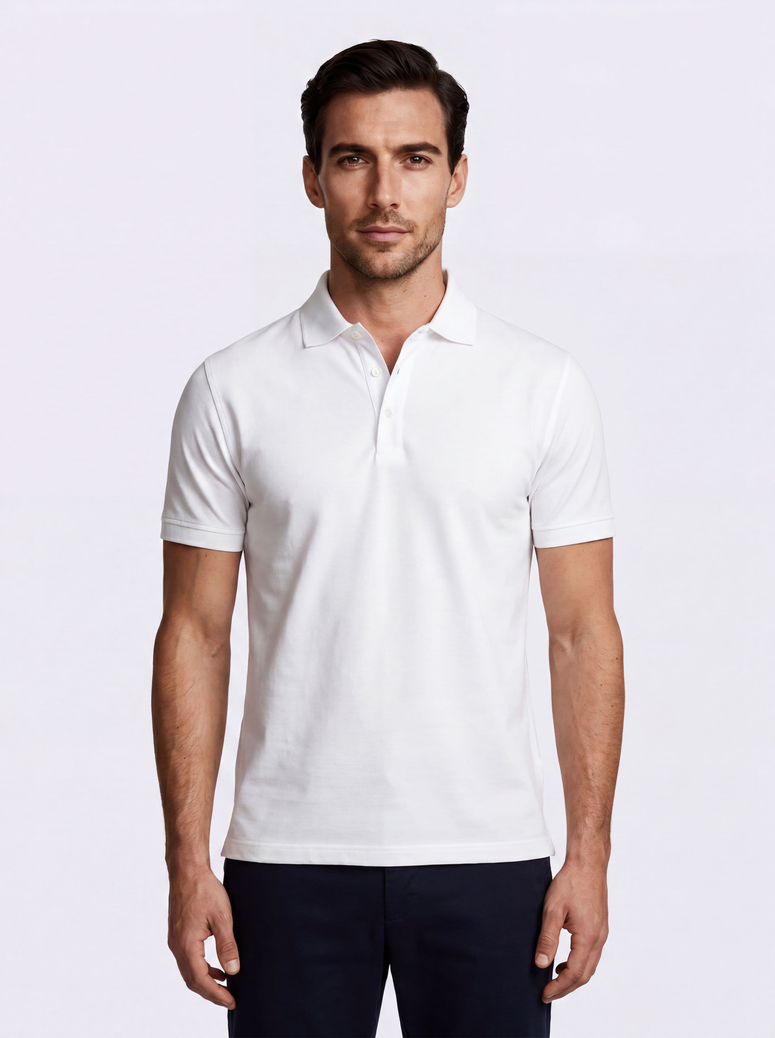 Polo Homme Manches Courtes Piqué Stone Wash Made in Italy