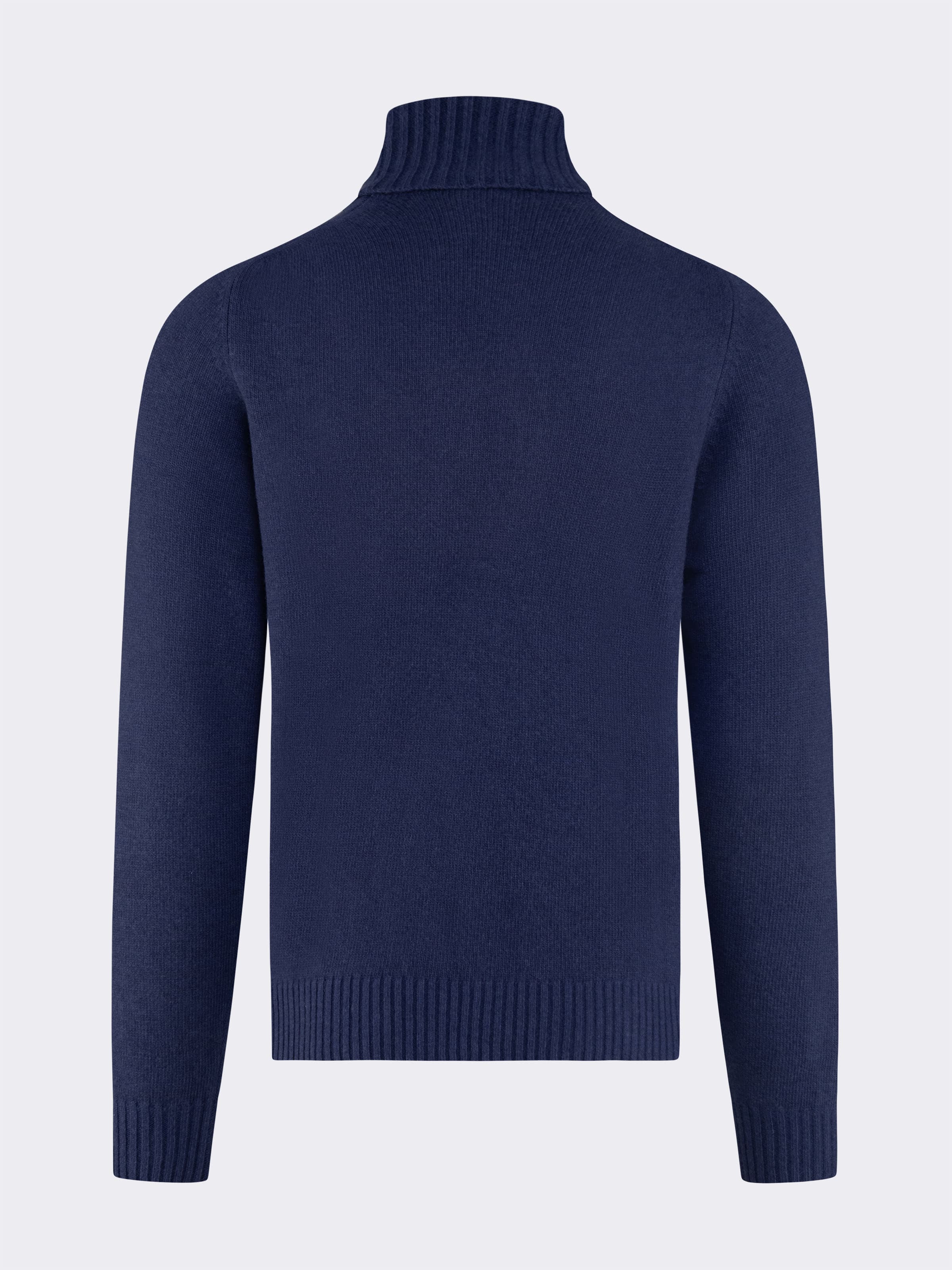 Men's long sleeve turtleneck with ribbed details in Cashmere blend - Image 5