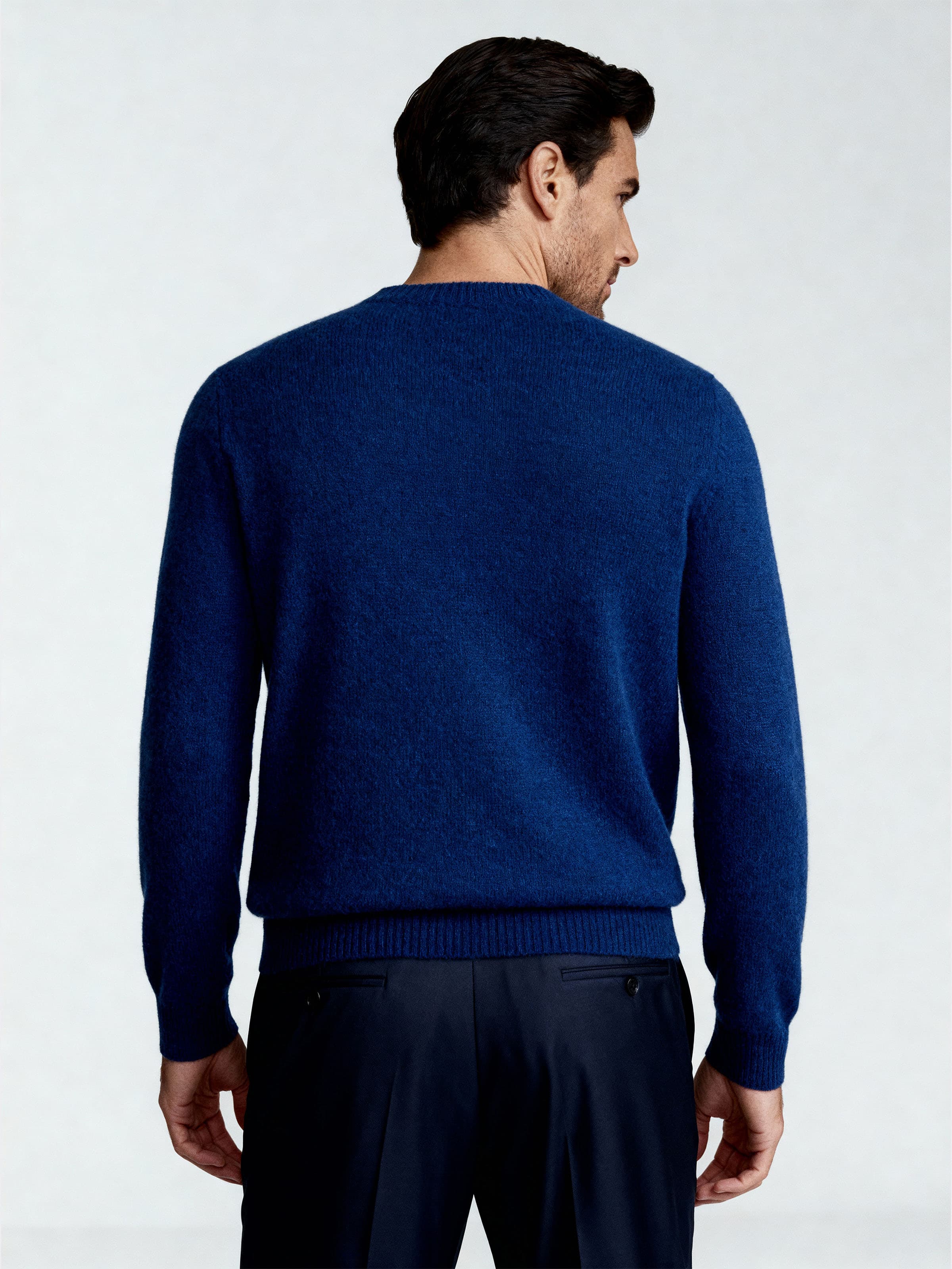 Herren Langarm-Rundhals-Pullover aus Alpaka und Wolle - Image 2