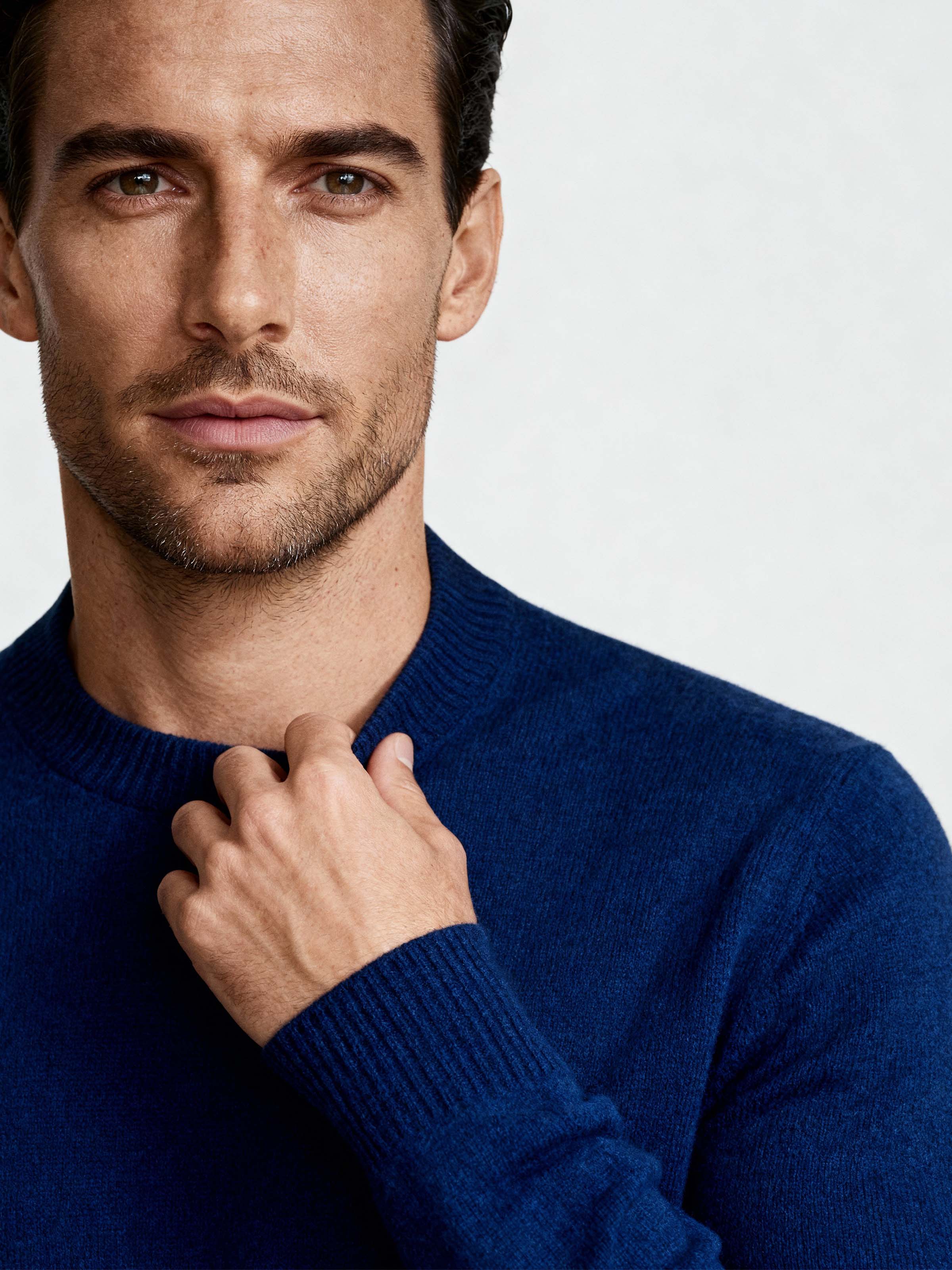 Herren Langarm-Rundhals-Pullover aus Alpaka und Wolle - Image 3