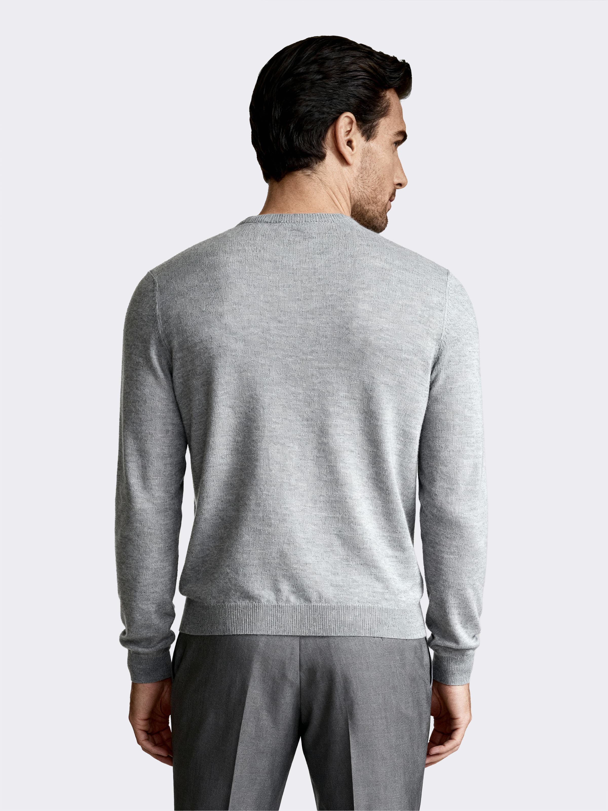 Herren Rundhals-Pullover 100% Merinowolle - Made in Italy - Image 2