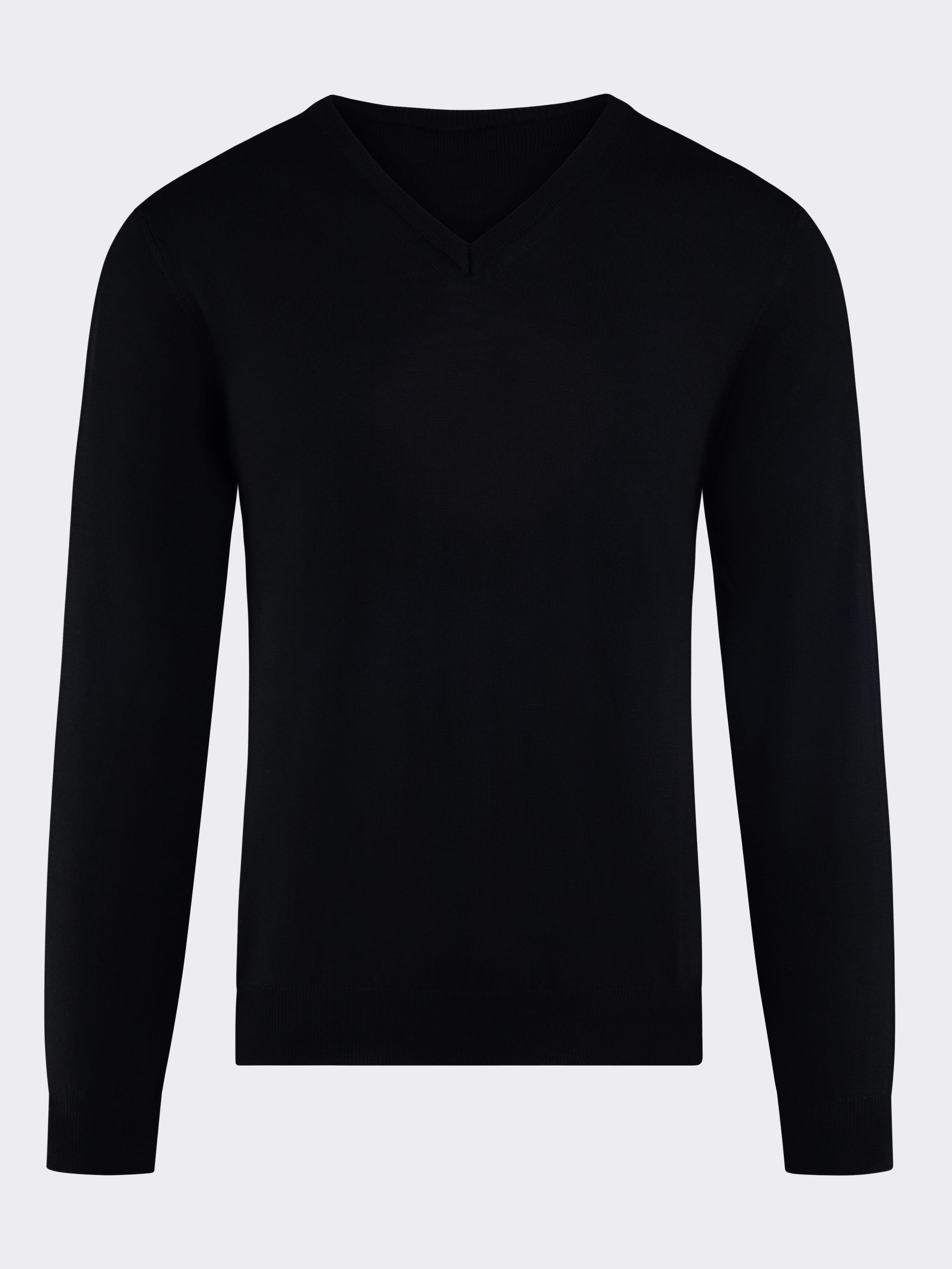 Jersey de Hombre con Cuello en v y Manga Larga en 100% Lana Merino - Image 4
