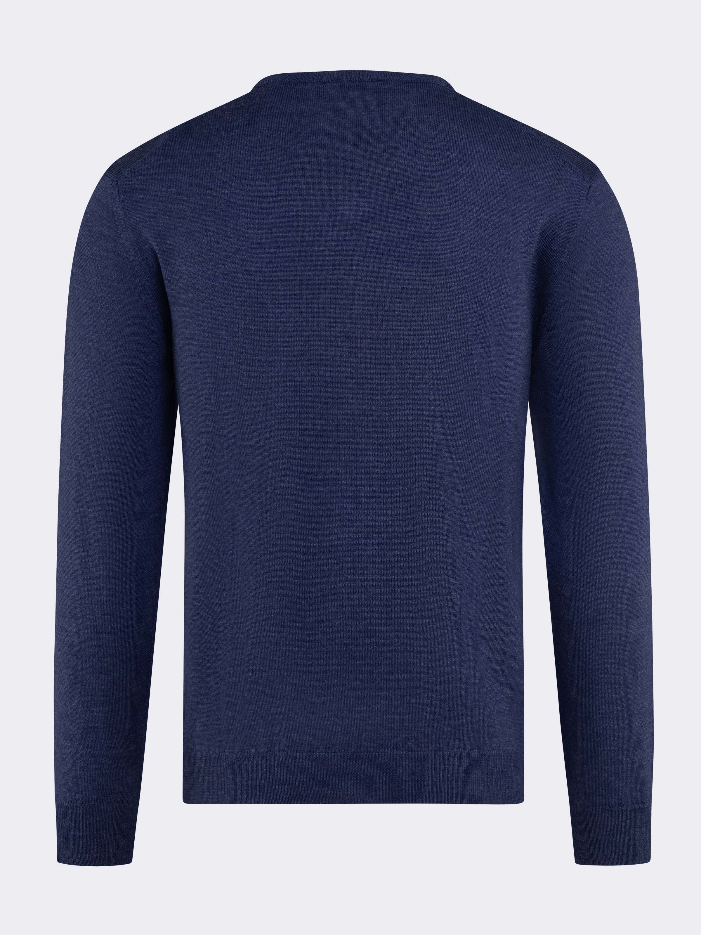 Herren V-Ausschnitt Pullover mit langen Ärmeln aus 100% Merinowolle - Image 5
