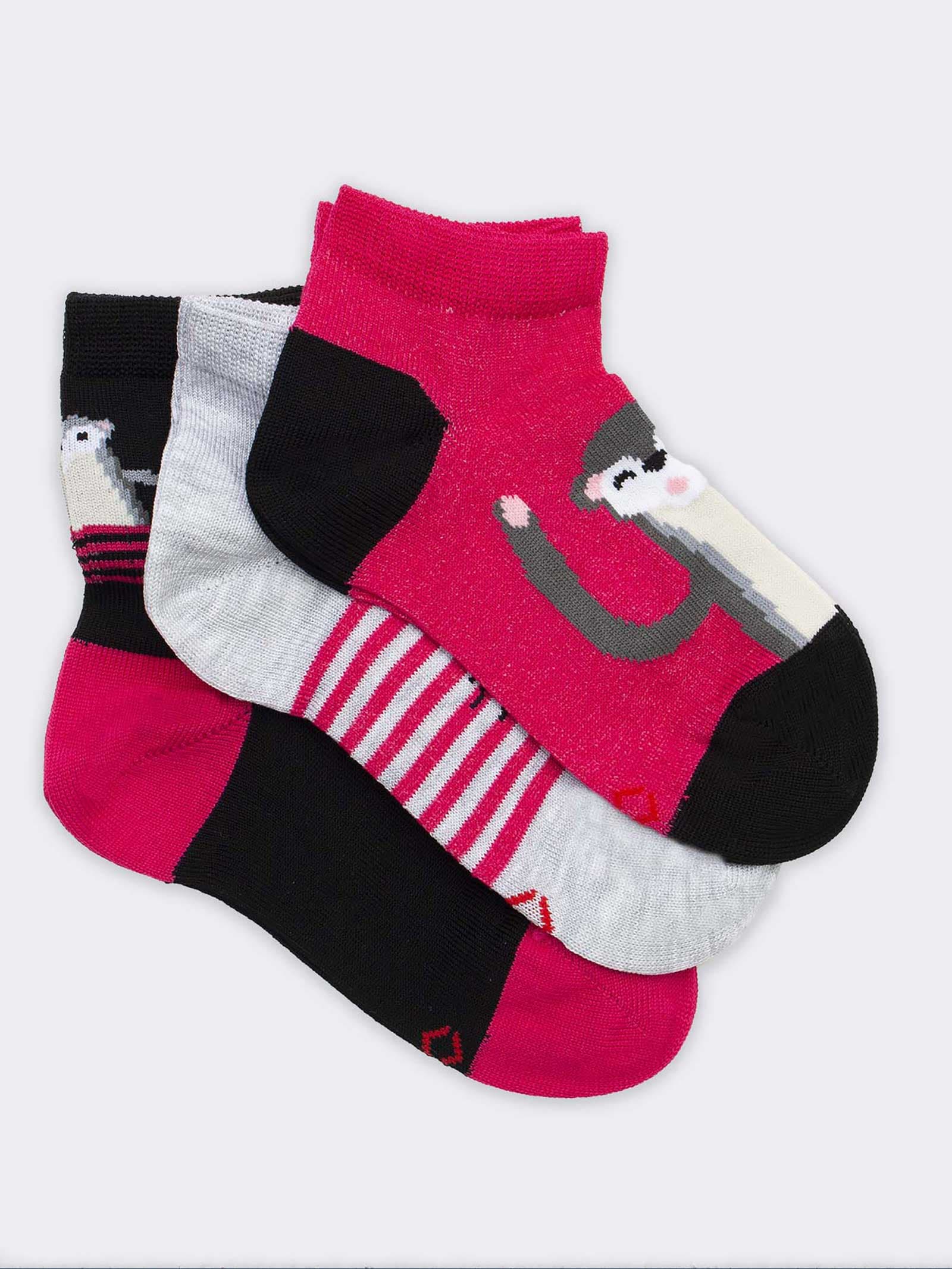 Kids Animal Print Ankle Socks - fun Cotton Socks - Image 1