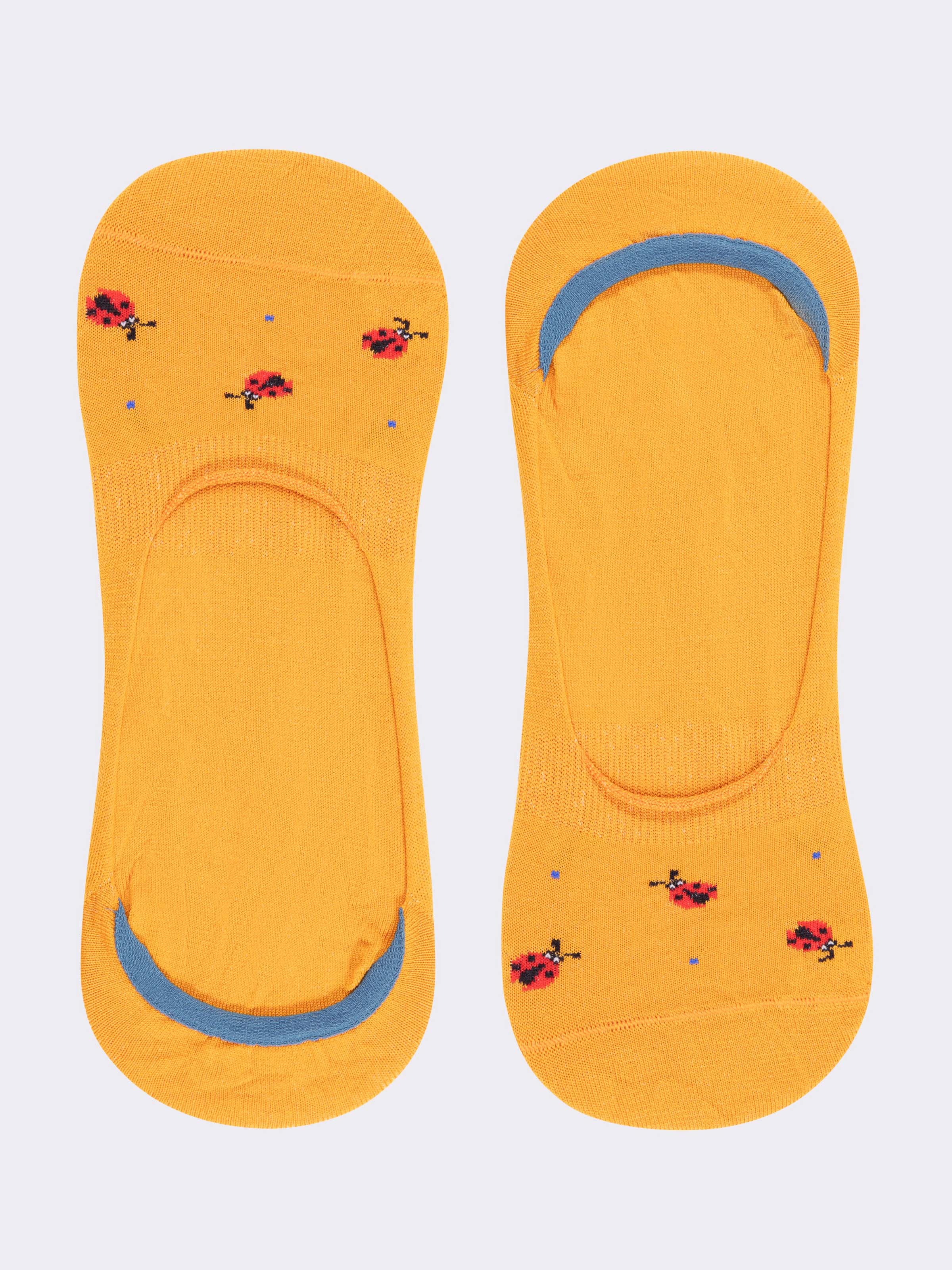 3 Pairs Men's Patterned No-Show Socks in Fresh Cotton - Image 4