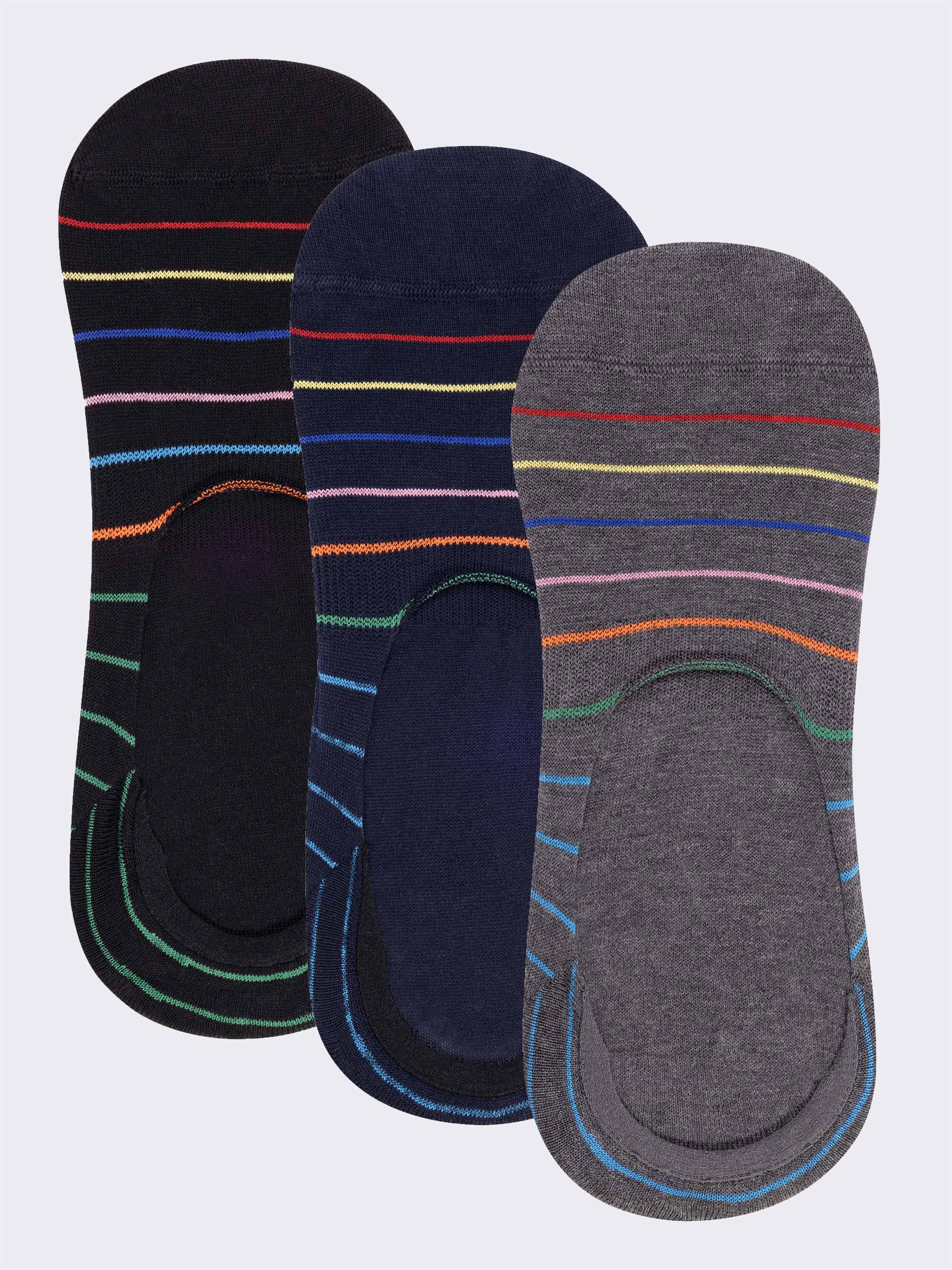 3 Pack Men's No-Show Socks in Fresh Cotton - Image 1
