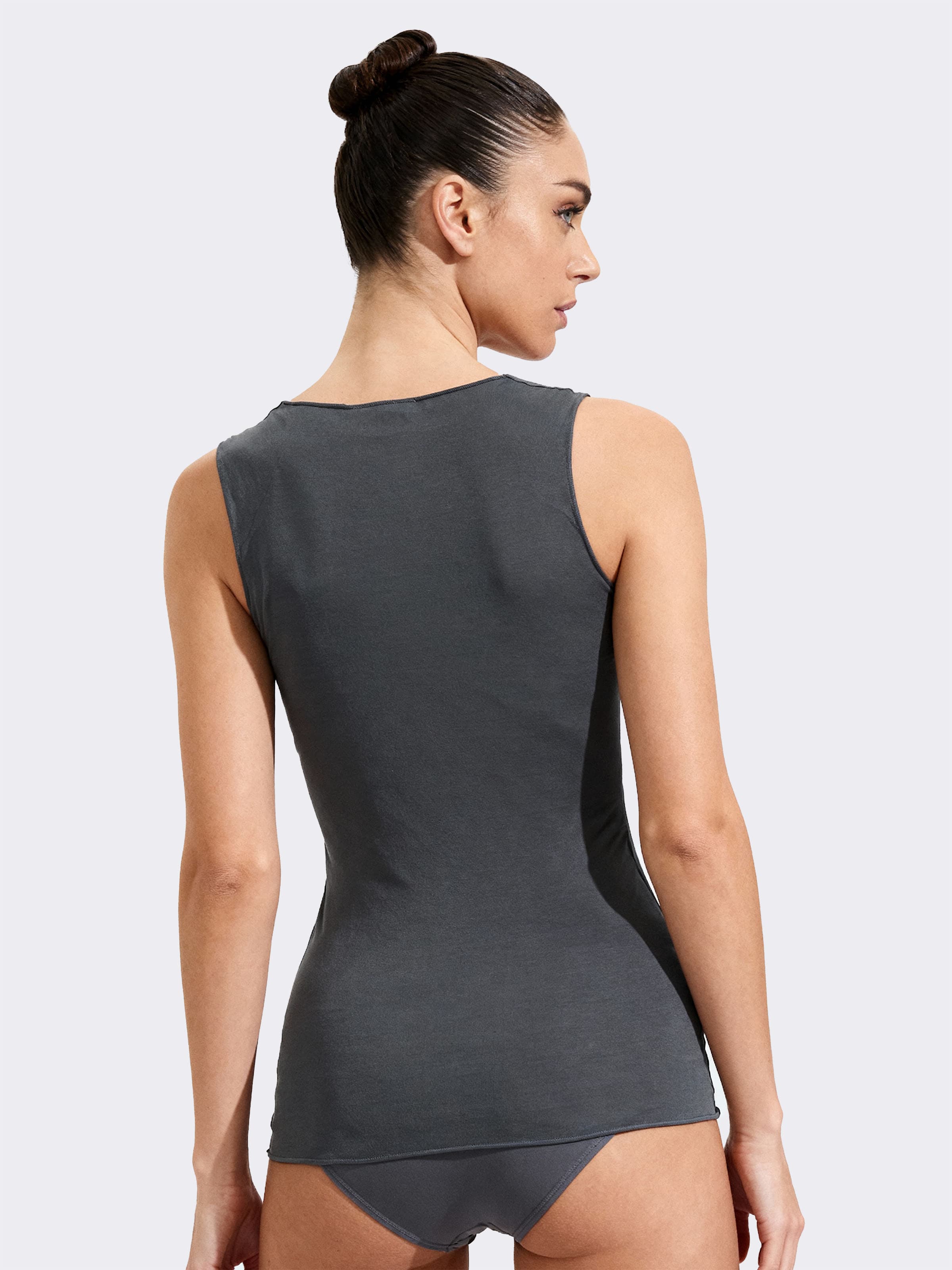 Damen-Rundhalsshirt ohne Ärmel aus Kaschmir – Elegante und warme Unterwäsche - Image 2