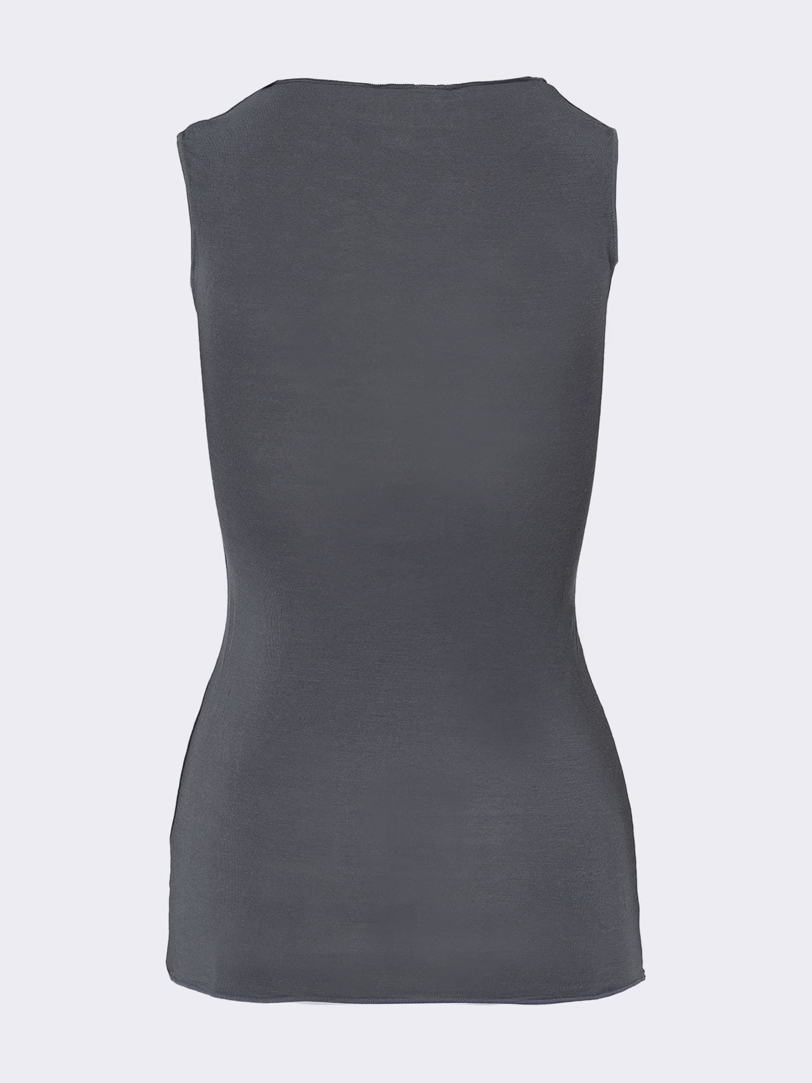 Damen-Rundhalsshirt ohne Ärmel aus Kaschmir – Elegante und warme Unterwäsche - Image 5