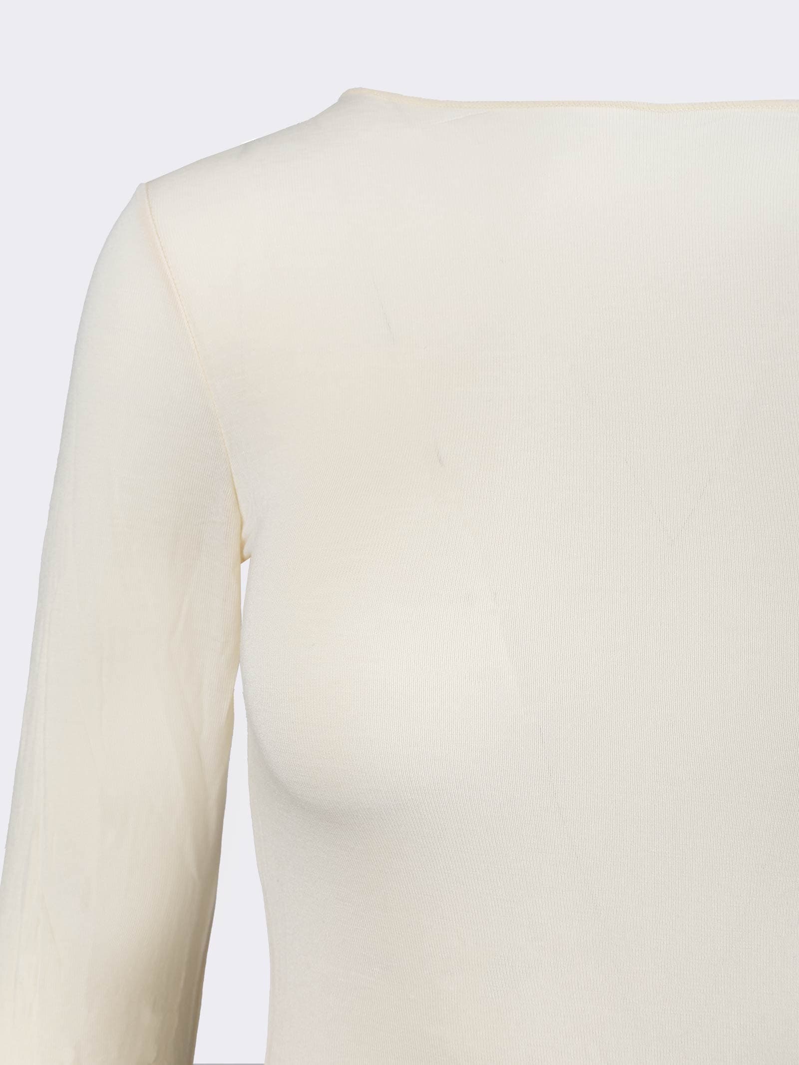 Camiseta Interior de Mujer de Manga Larga en Cachemir y Modal con Cuello Barco - Elegante y Cálida - Image 4