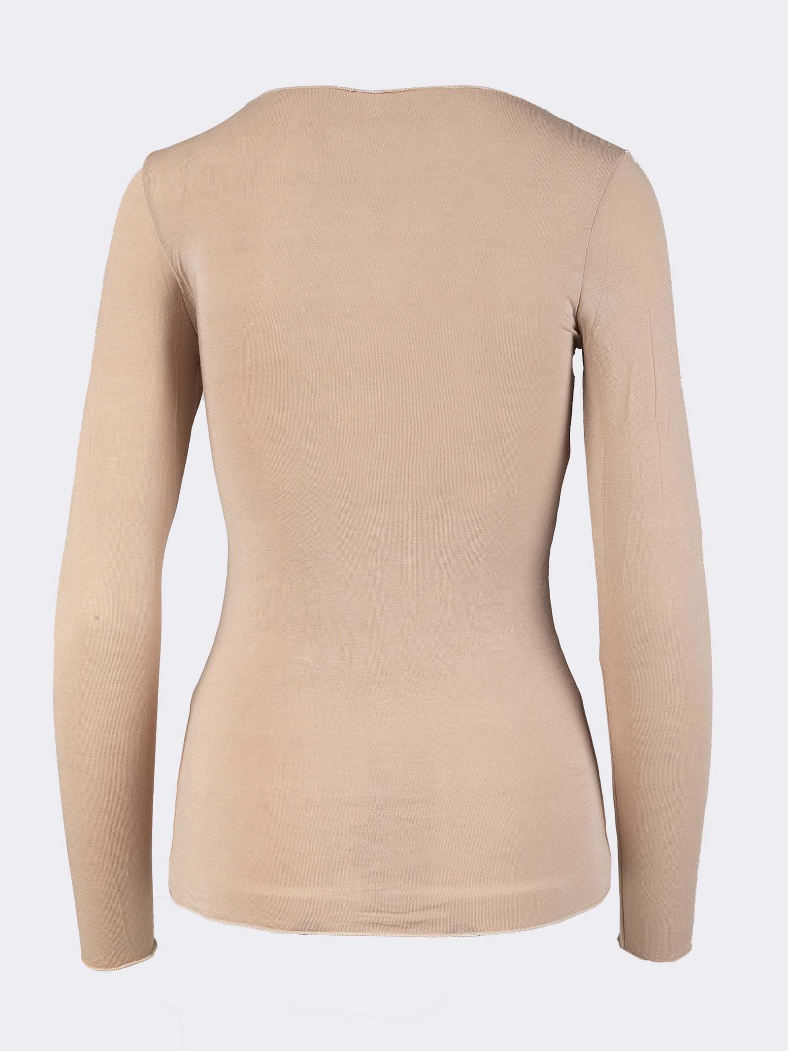 Pull Intérieur Femme Manches Longues en Cachemire & Modal col Bateau - Élégant et Chaleureux - Image 2