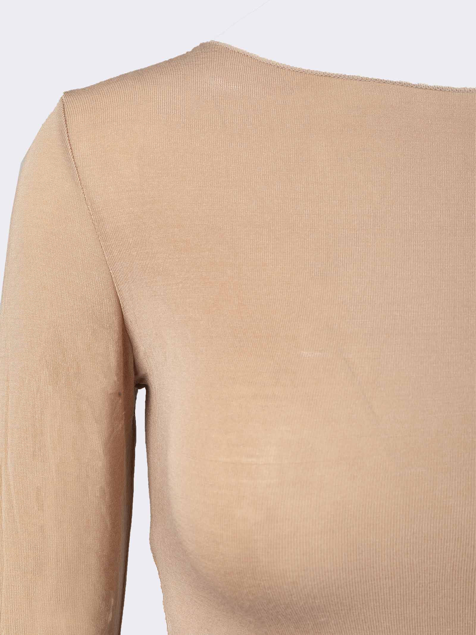 Pull Intérieur Femme Manches Longues en Cachemire & Modal col Bateau - Élégant et Chaleureux - Image 3