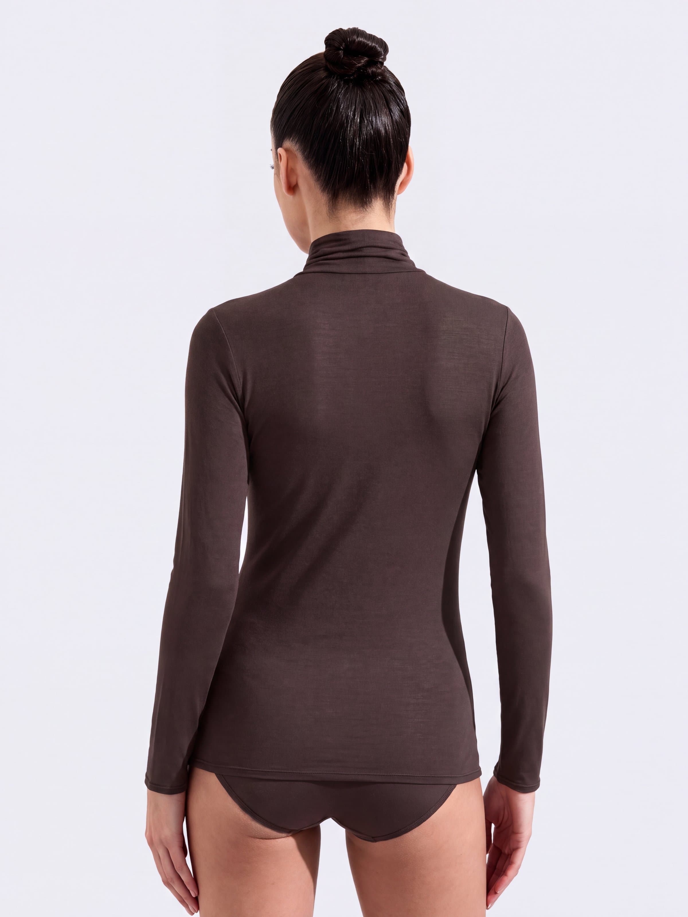 Women's Turtleneck Sweater in Cashmere & Modal Long Sleeve - Elegant and Warm Lingerie - Image 2