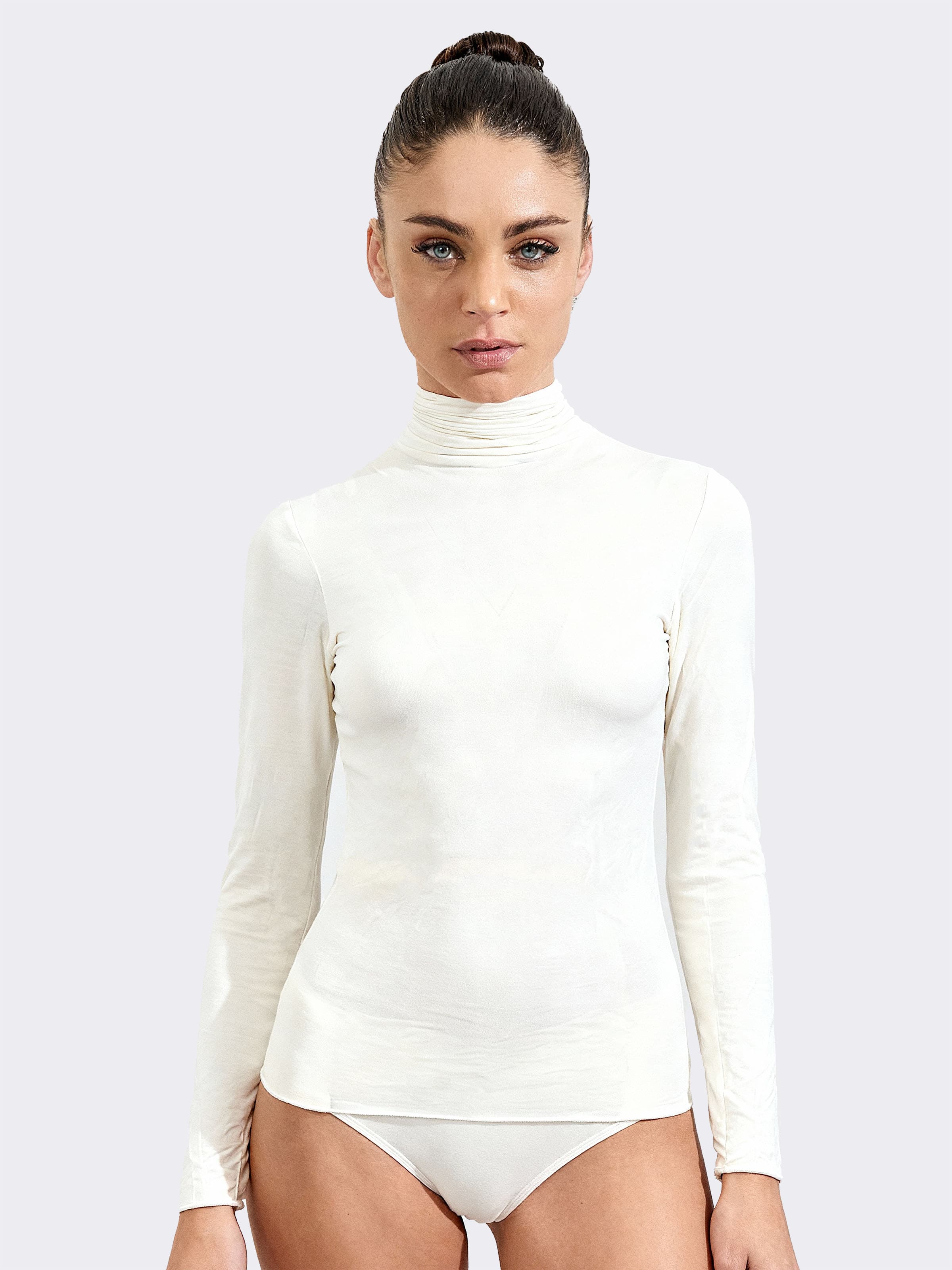 Women's Turtleneck Sweater in Cashmere & Modal Long Sleeve - Elegant and Warm Lingerie - Image 1