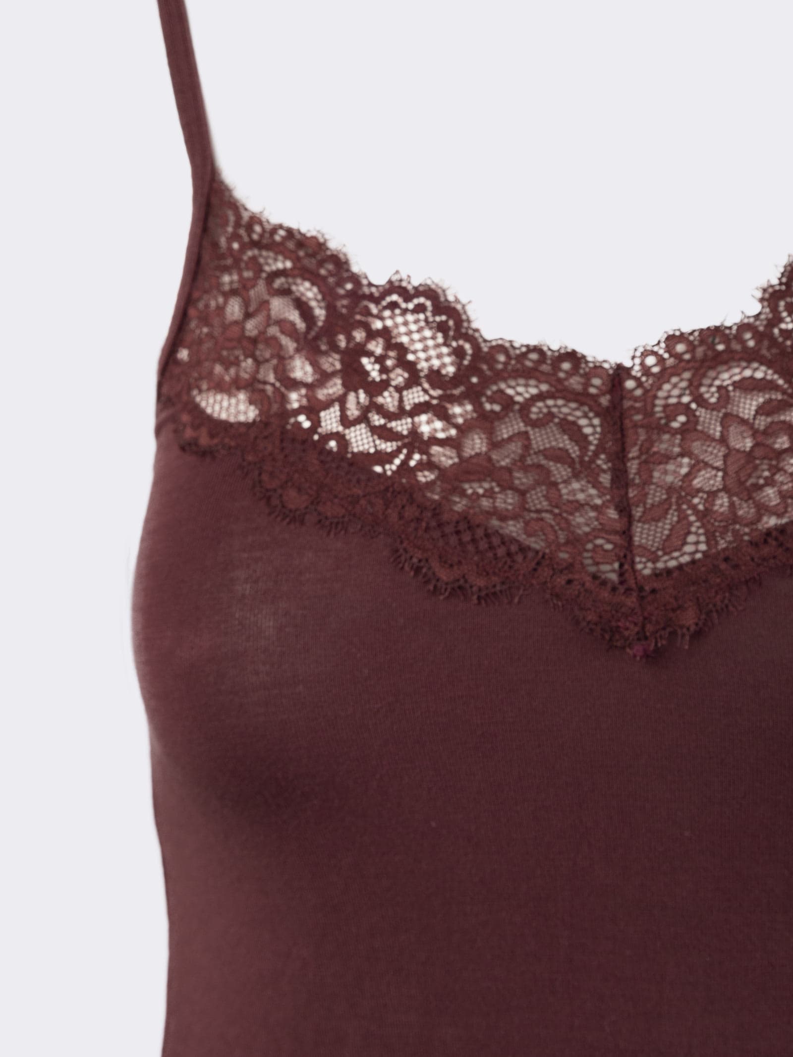 Camiseta sin Mangas Mujer Cachemir & Modal con Encaje - Ropa Interior Elegante y Cálida - Image 3