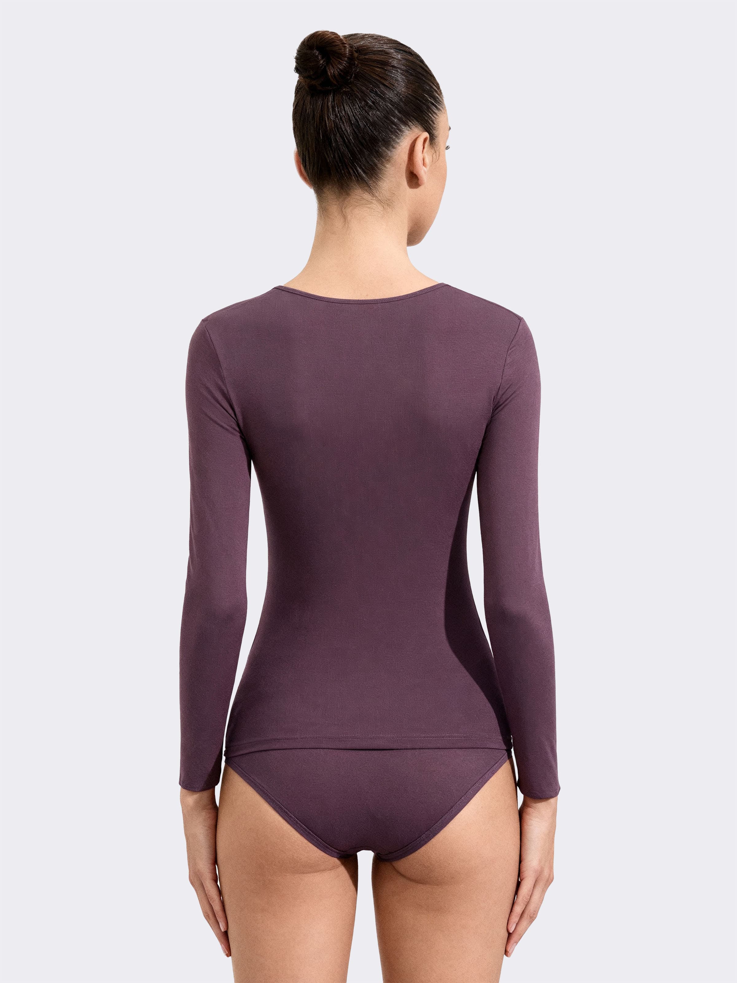 Women's Long Sleeve top with Cashmere and Lace - Elegant and Warm Undergarment - Image 2
