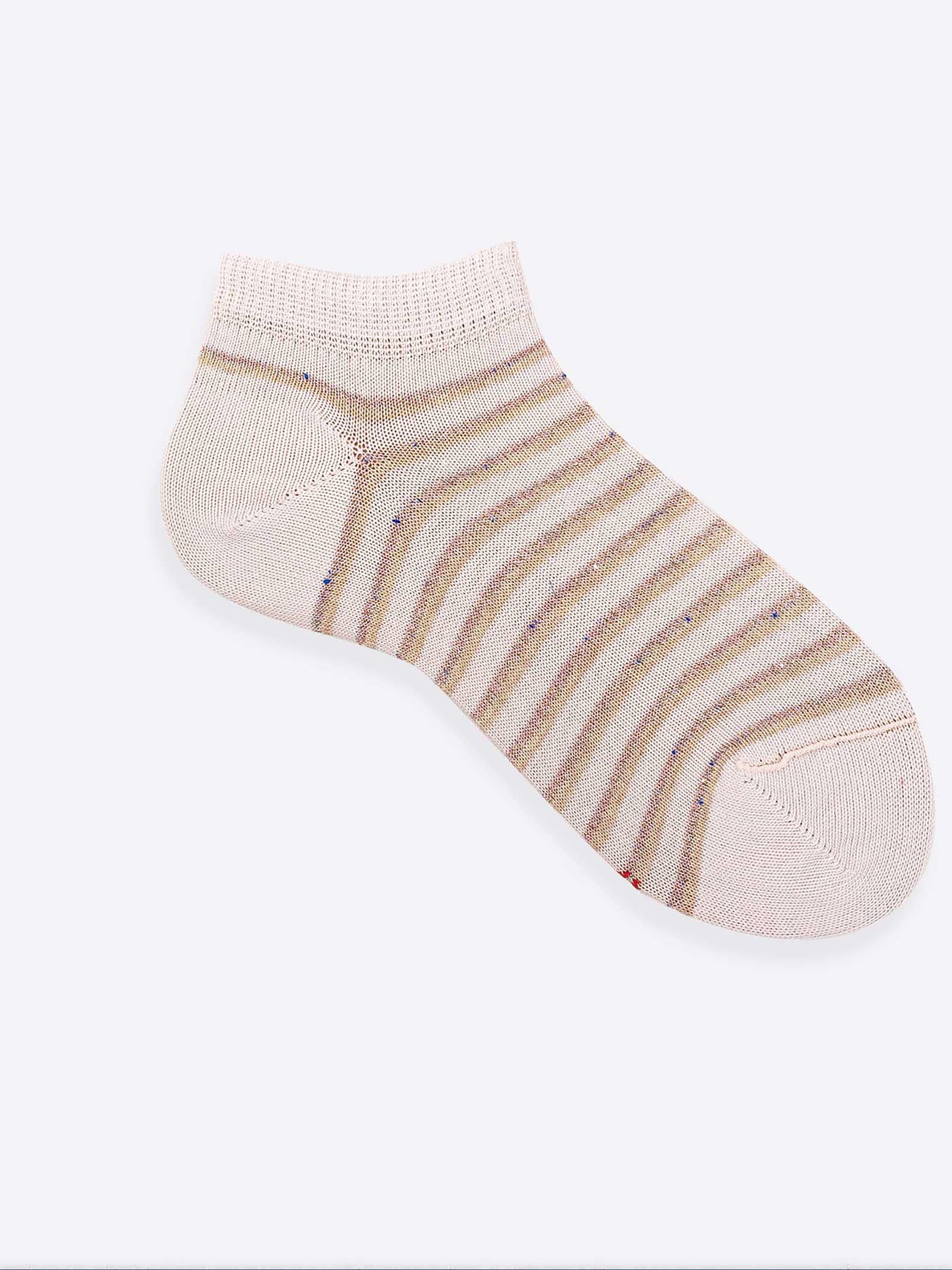 Mädchen Bio-Baumwolle Gestreifte Kurzsocken - Image 1
