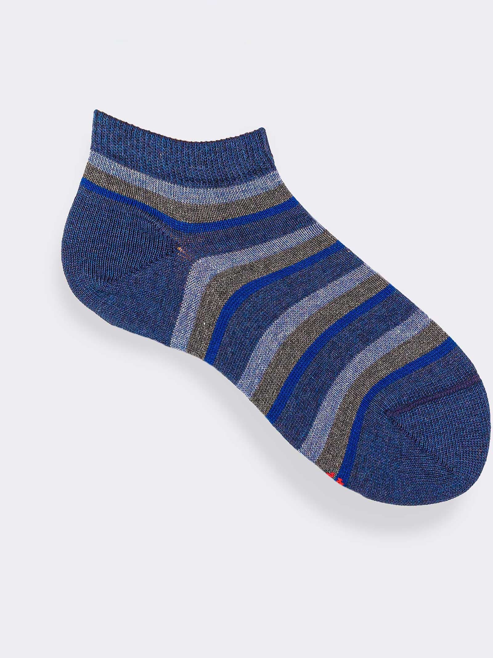 Kinder Gestreifte Socken aus Warmer Bio-Baumwolle - Modernes Design - Image 1