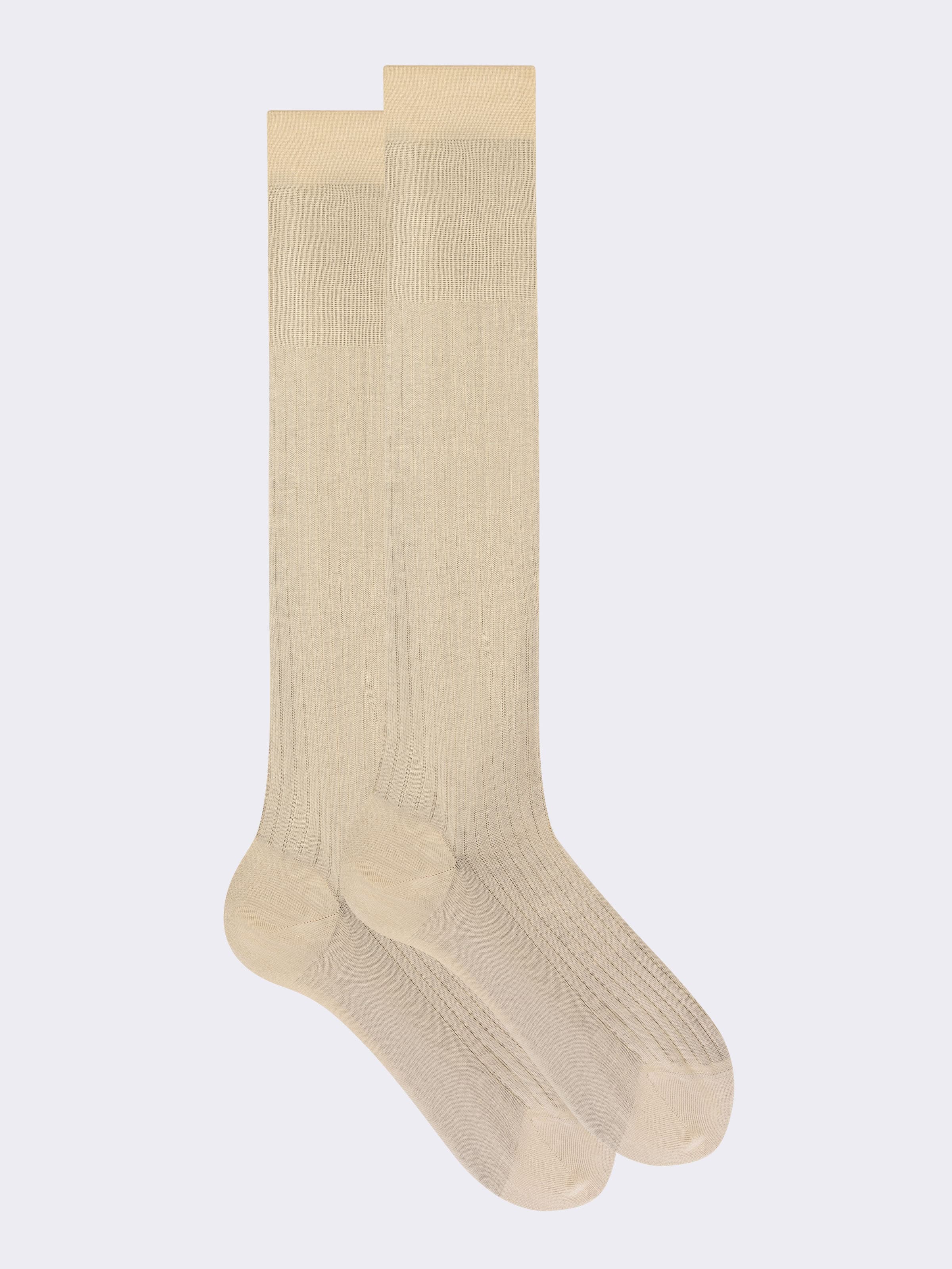 Lange Rippensocken aus schottischem Baumwollgarn - Image 1