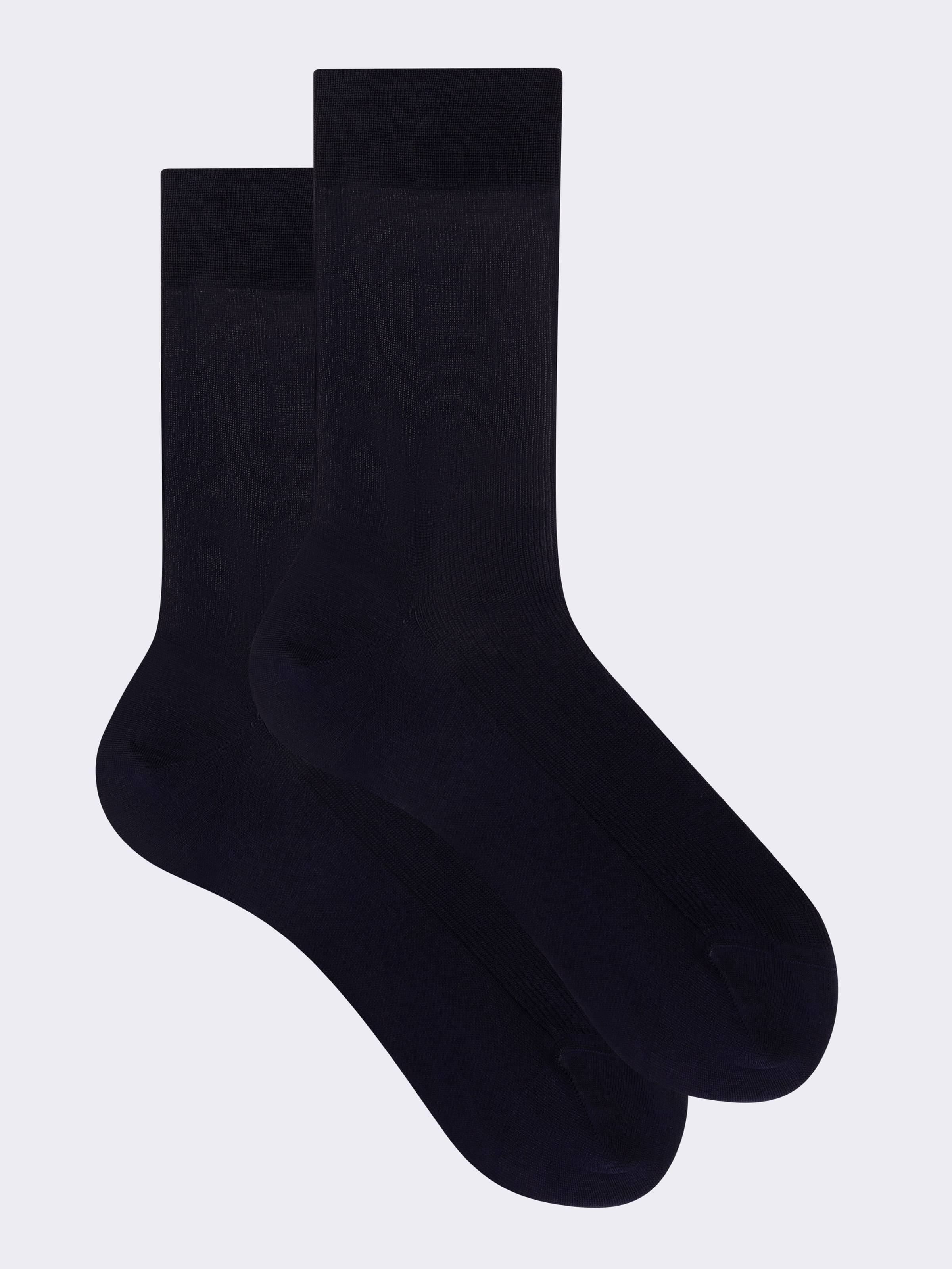 Kurze Socken aus 1:1 gerippter Fil d'Ecosse Baumwolle