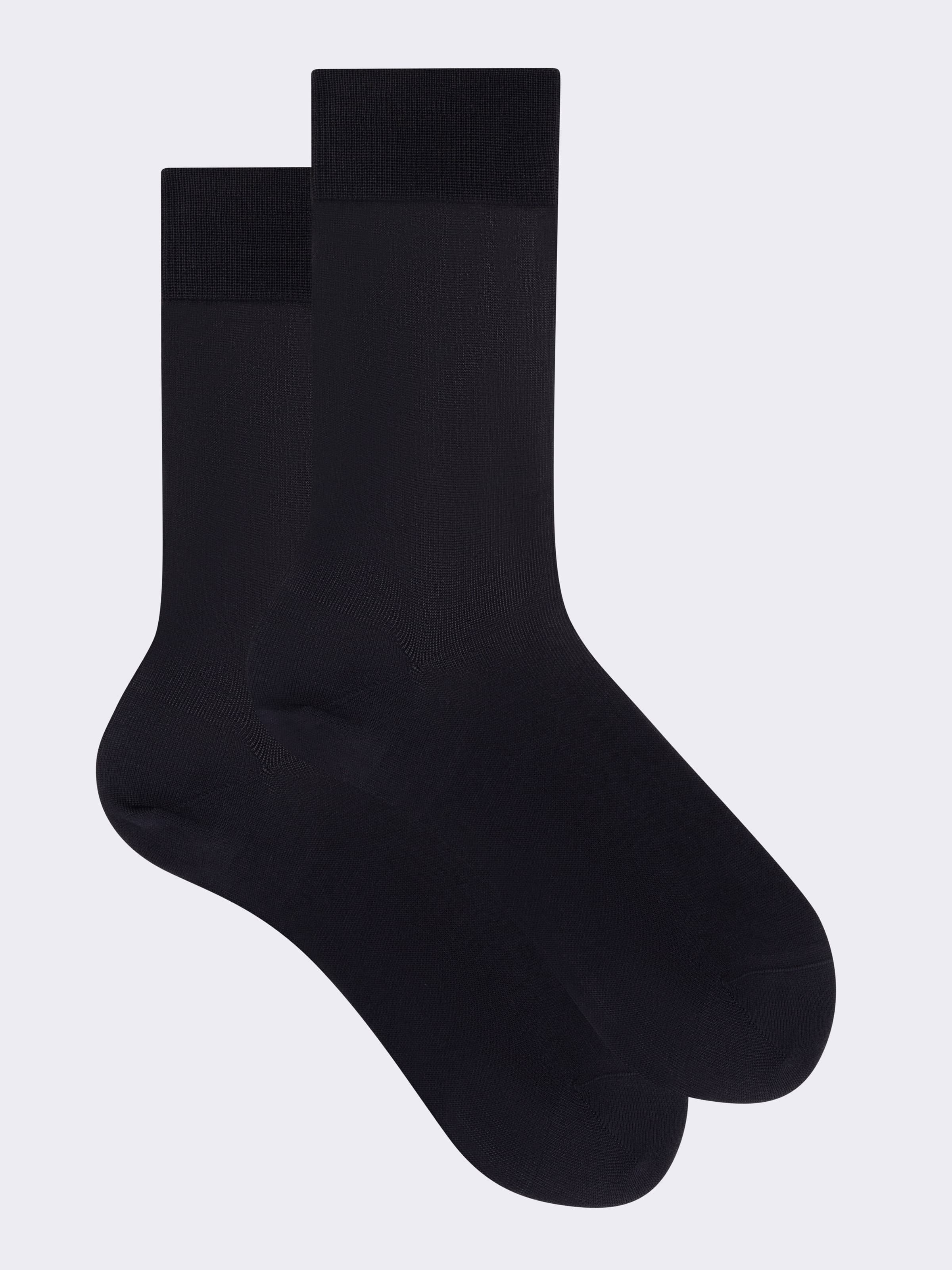 Smooth short socks in 100% Egyptian cotton - Image 1