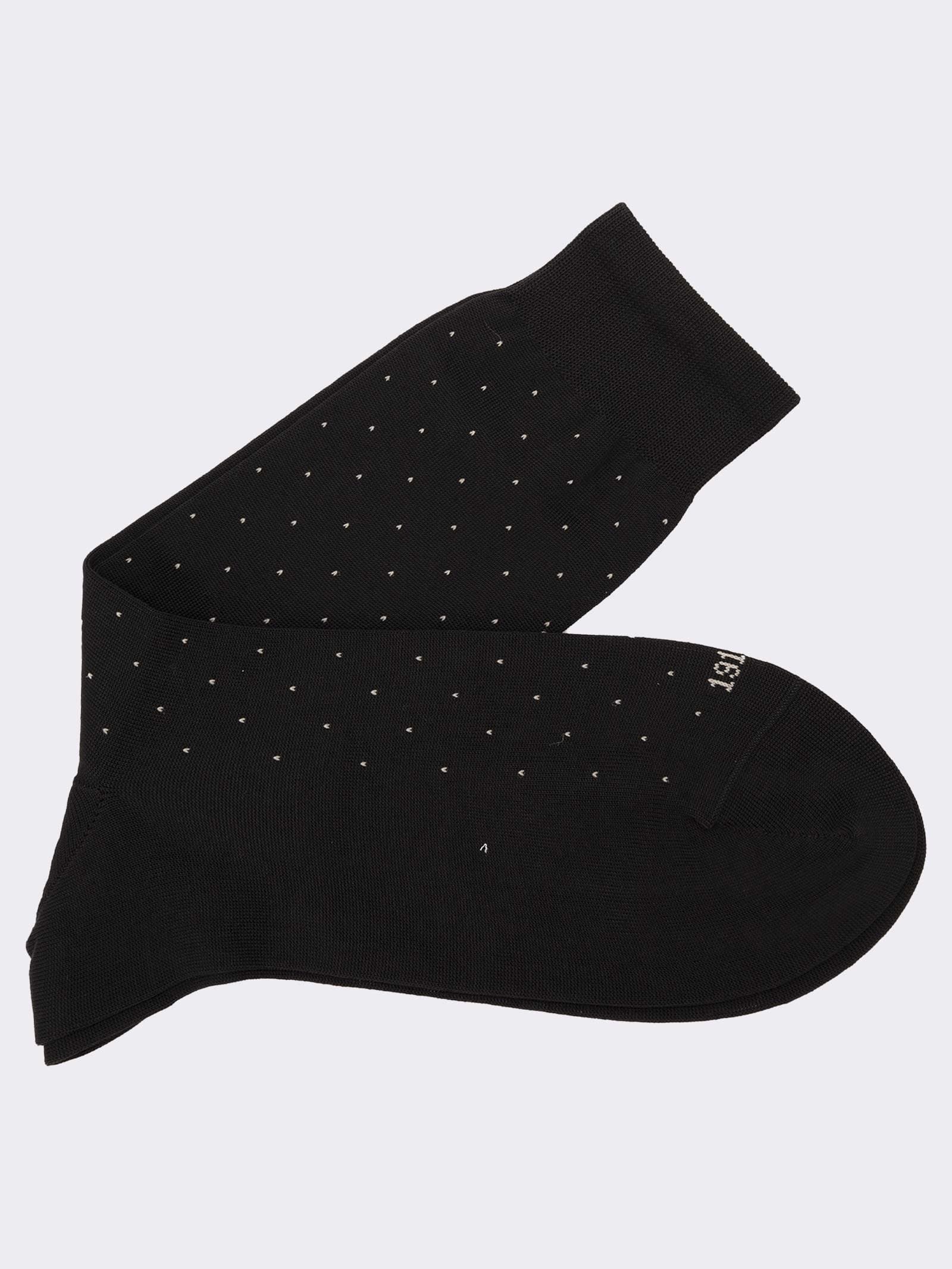 Men's Short Cotton Socks with Lace Pattern - Elegant and Breathable - Image 1