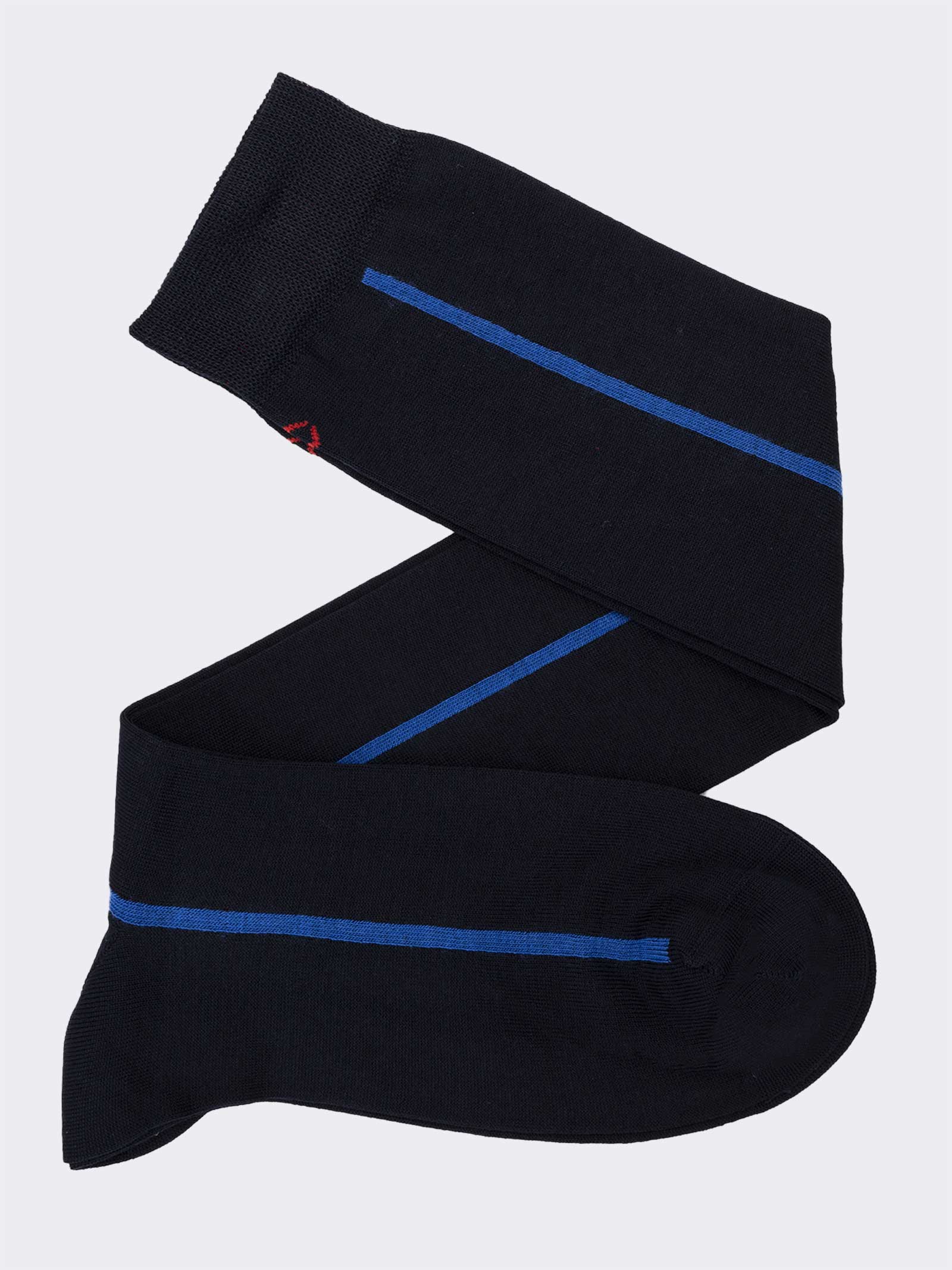 Men's Elegant Cotton Socks - Minimalist Pattern - Image 1
