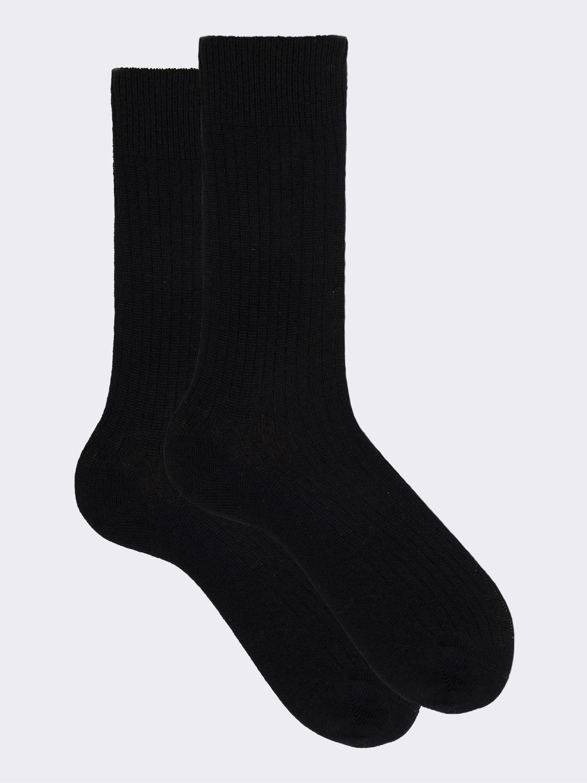 Herren Kurze Kaschmir-Mix Socken mit Breitem Ripp - Elegant und Extra Warm - Made in Italy - Image 1