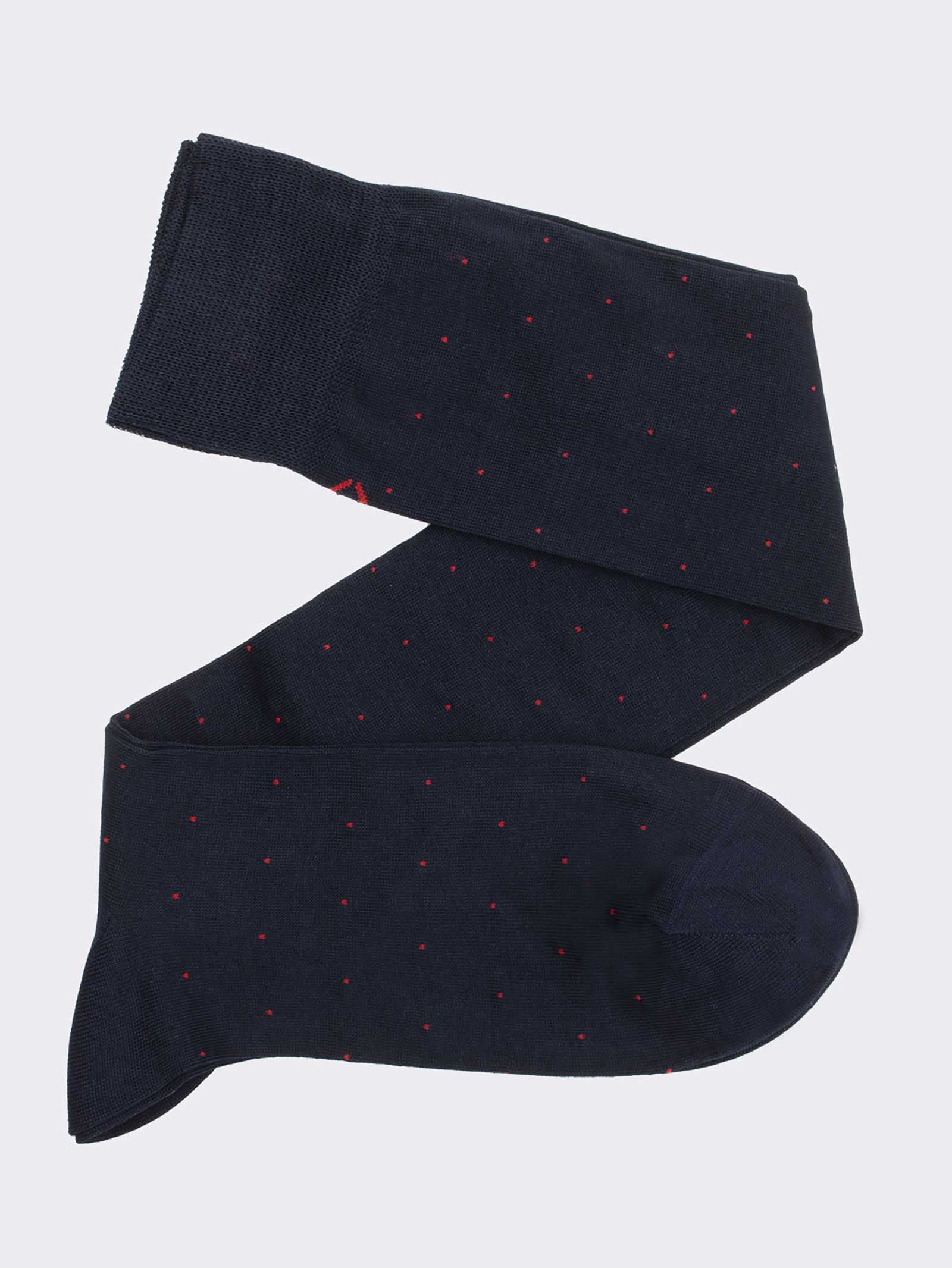 Men's Elegant Polka dot Cotton Socks - Classic Pattern - Image 1