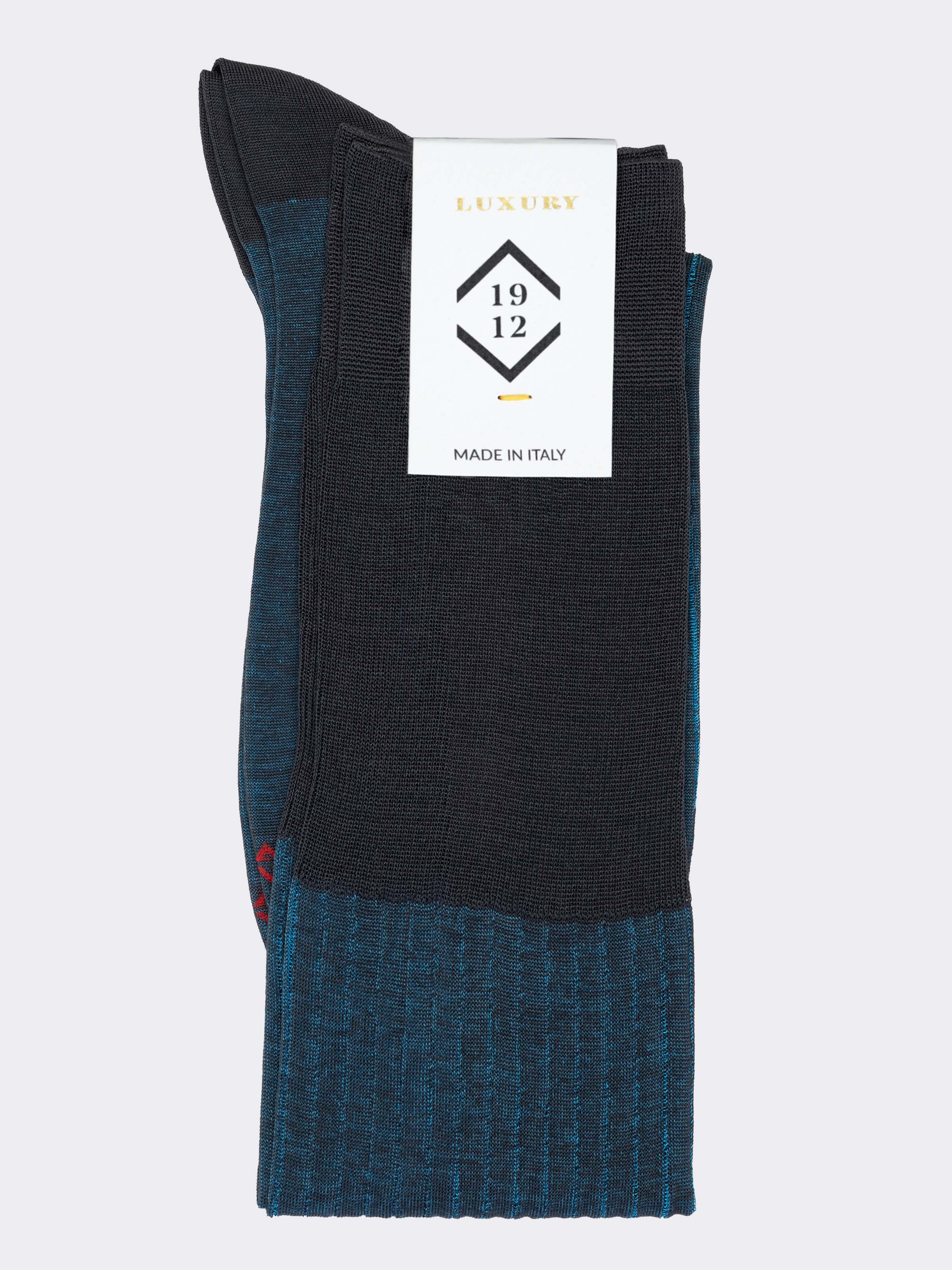 Lange Herrensocken mit Vanisè-Rippe aus fil d'Écosse - Image 3