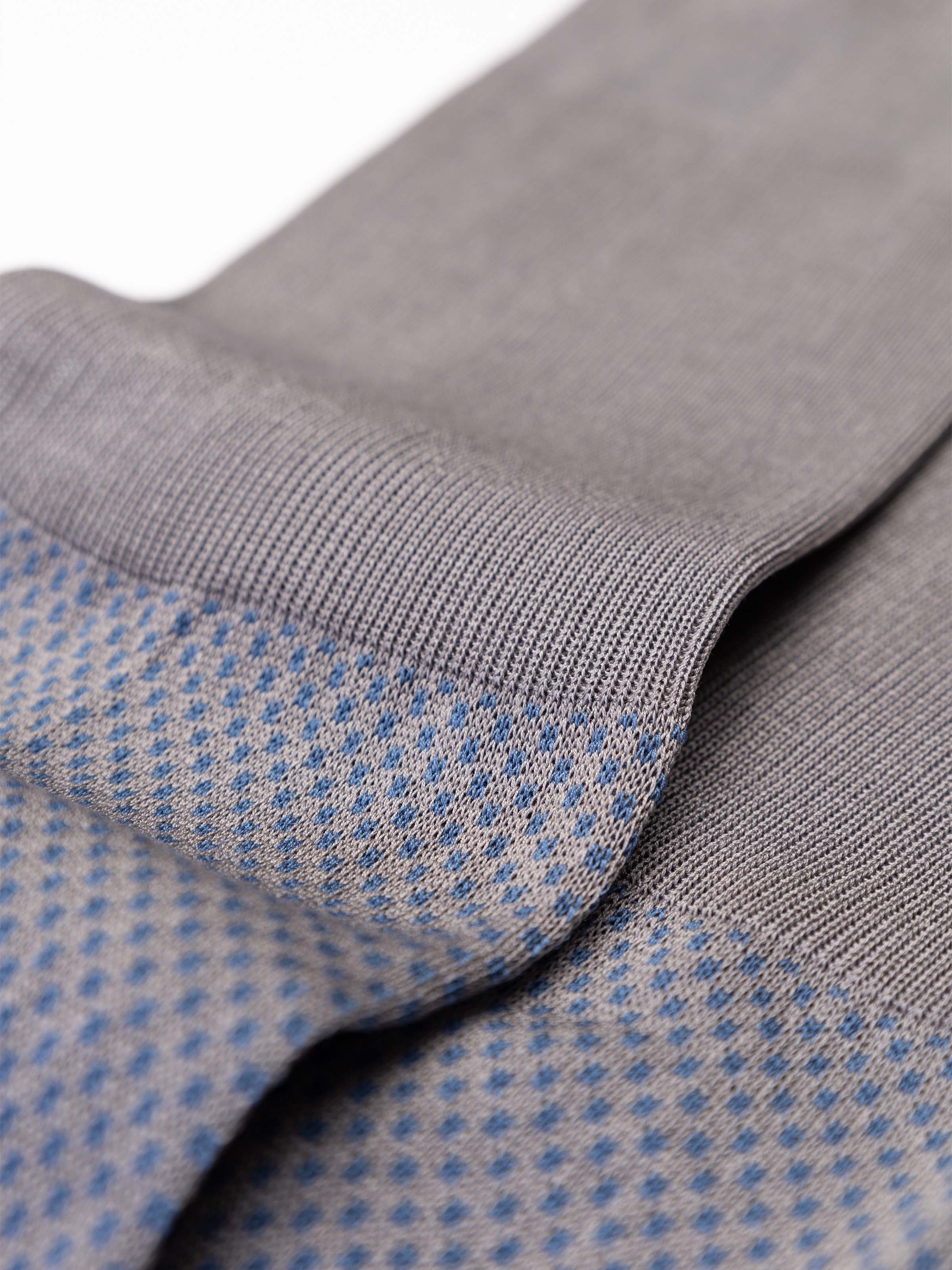 Men's long Oxford pattern socks in Egyptian cotton - Image 2